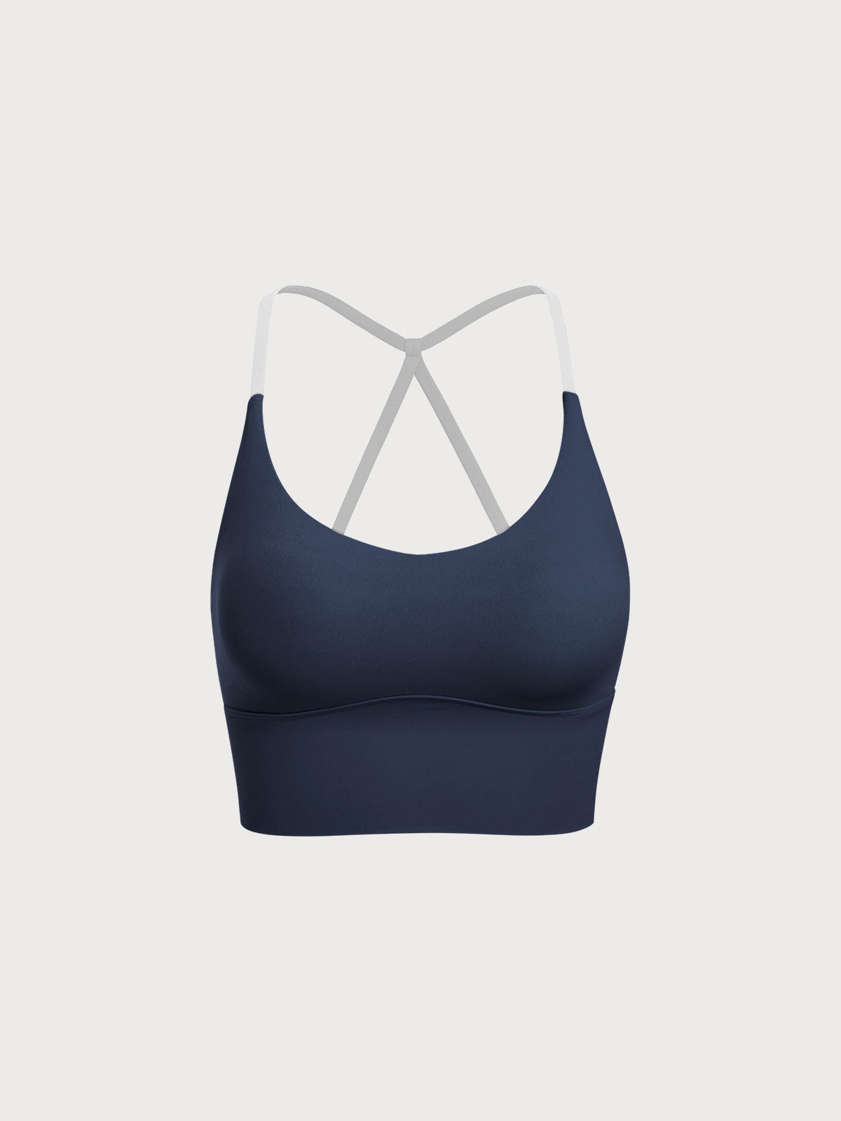 Navy Halter Sports Bra - Light Support