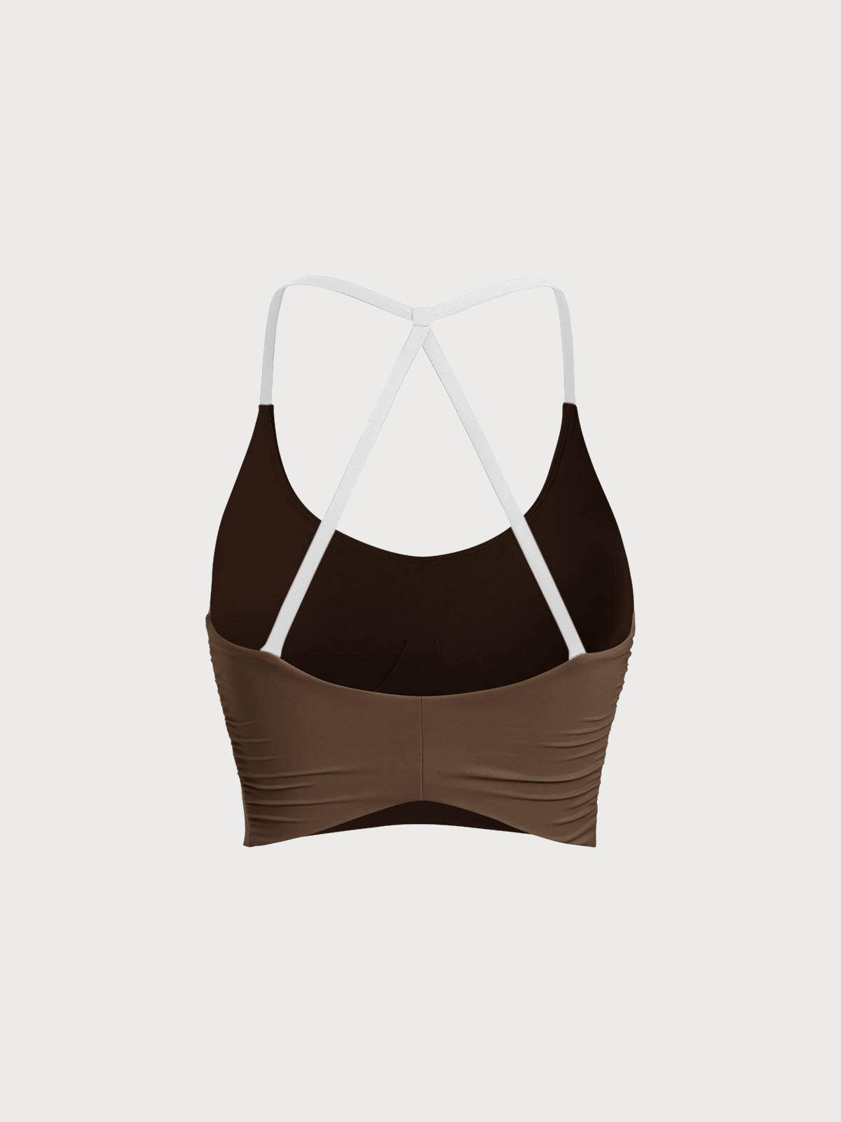 Coffee Halter Sports Bra - Light Support