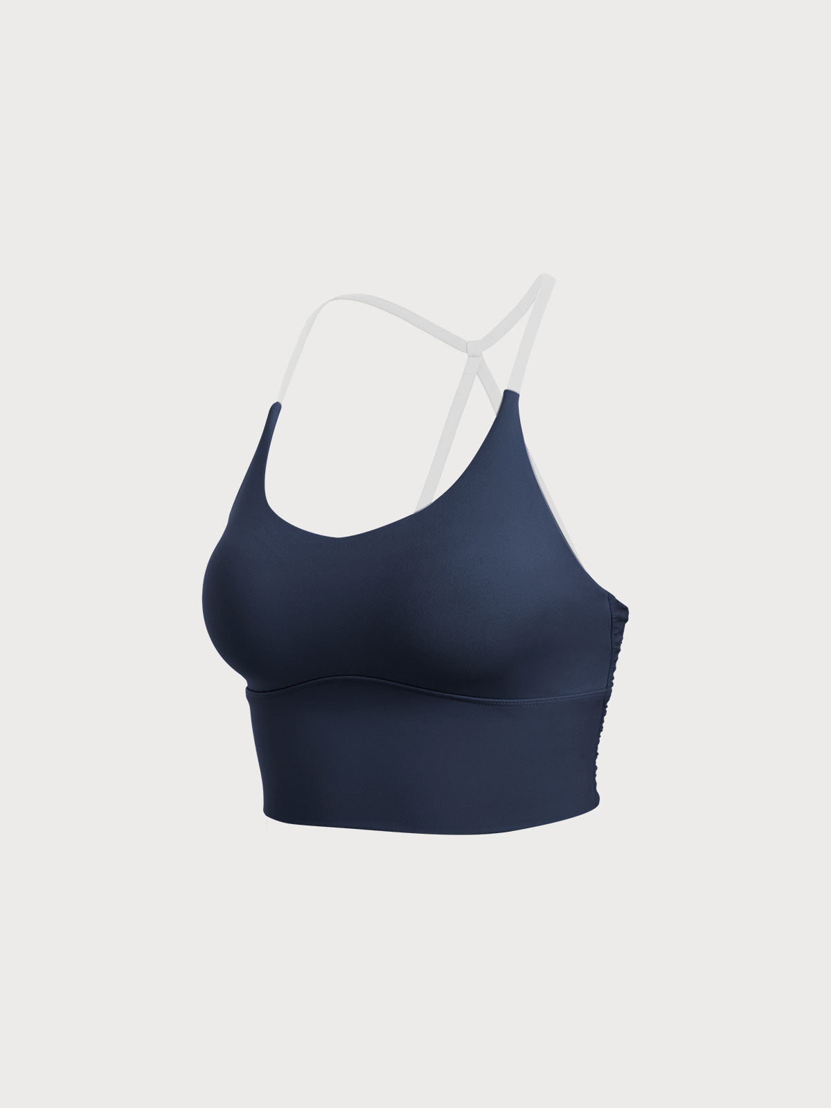 Navy Halter Sports Bra - Light Support
