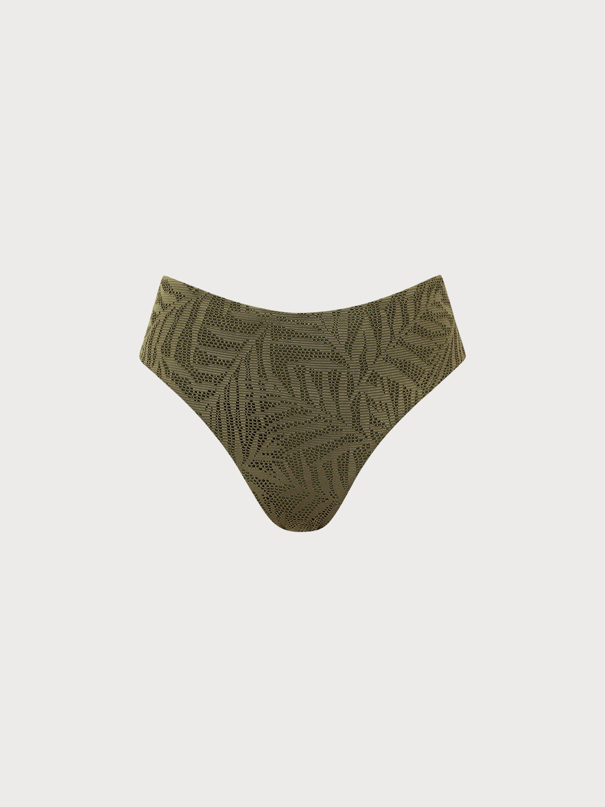 Army Green Crochet Full Coverage Bikini Bottom