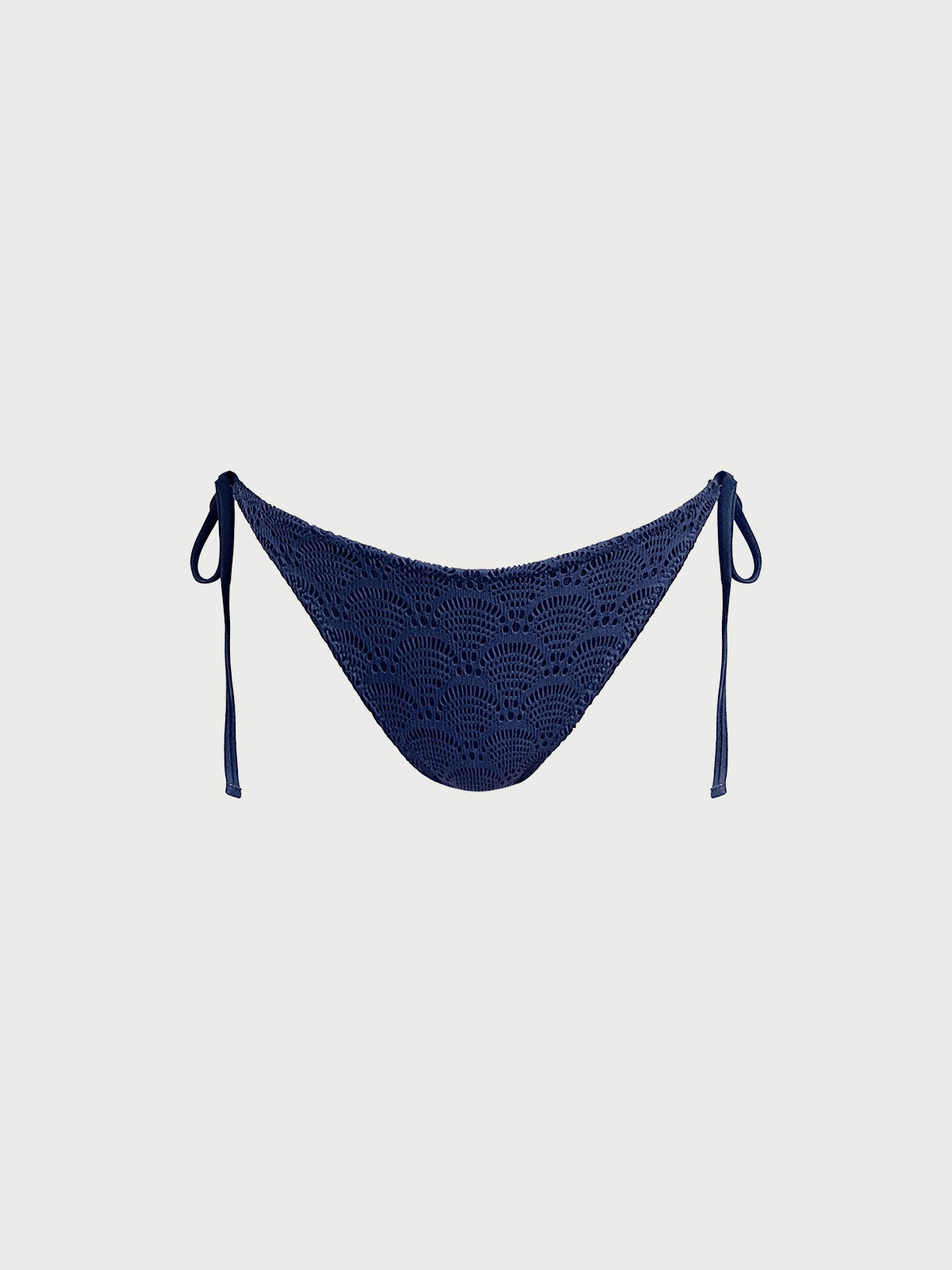 Blue Crochet Tie Bikini Bottom