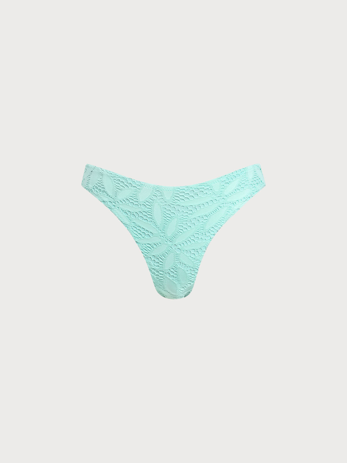 Cyan Textured Bikini Bottom