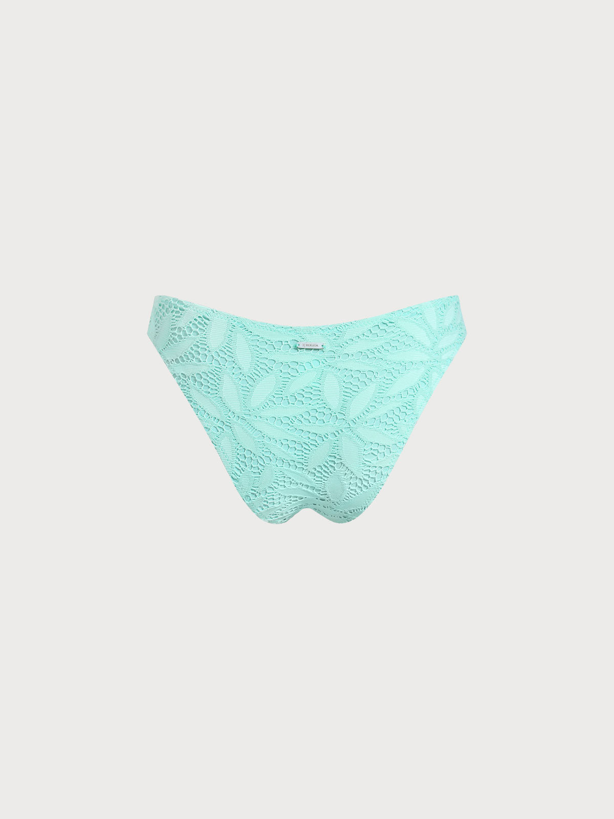 Cyan Textured Bikini Bottom