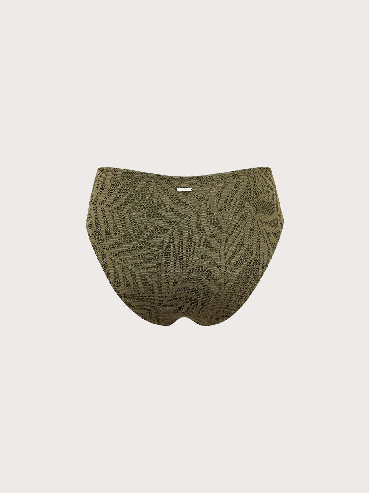 Army Green Crochet Full Coverage Bikini Bottom