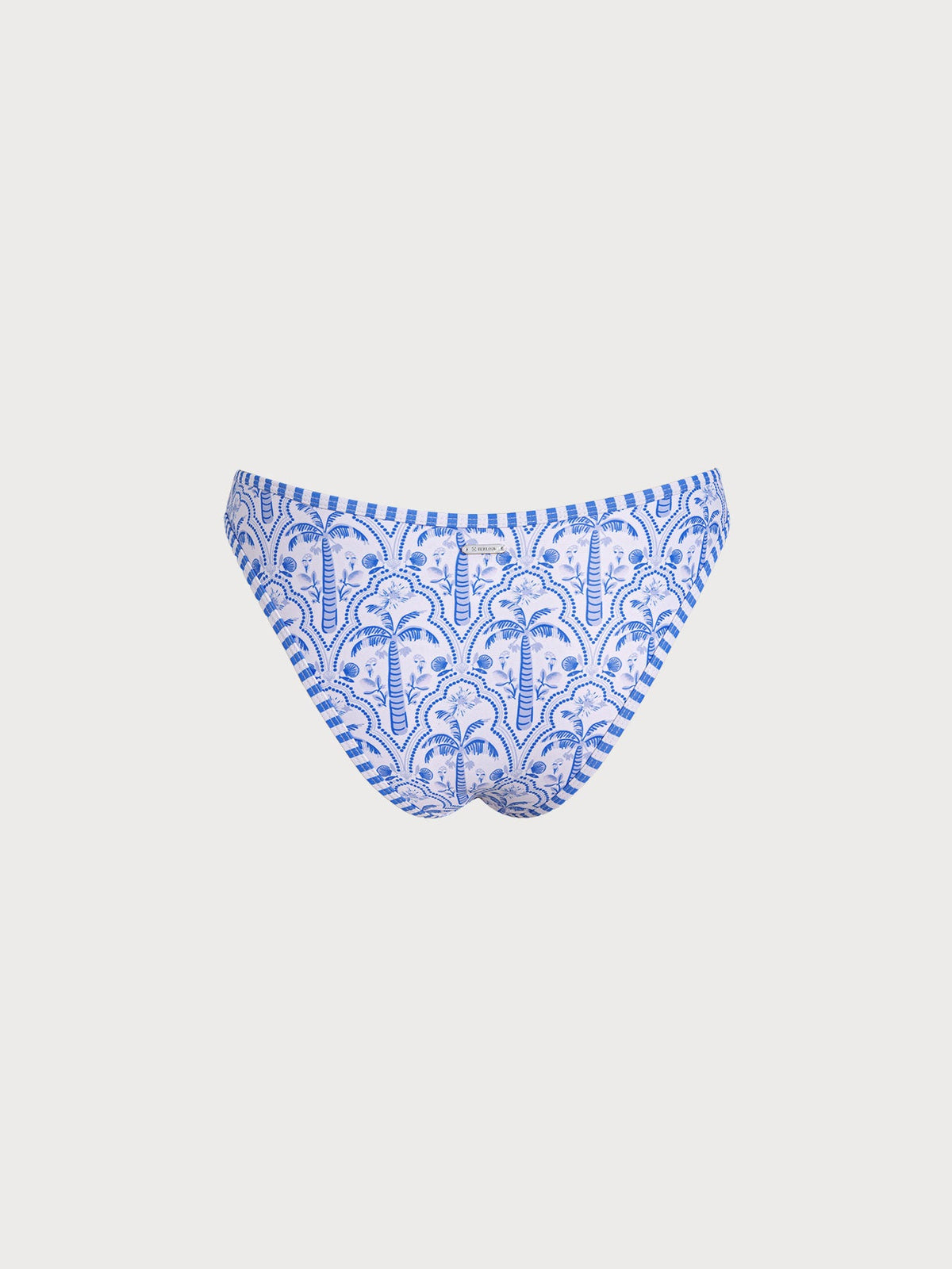Blue Print Mid-Cut Bikini Bottom