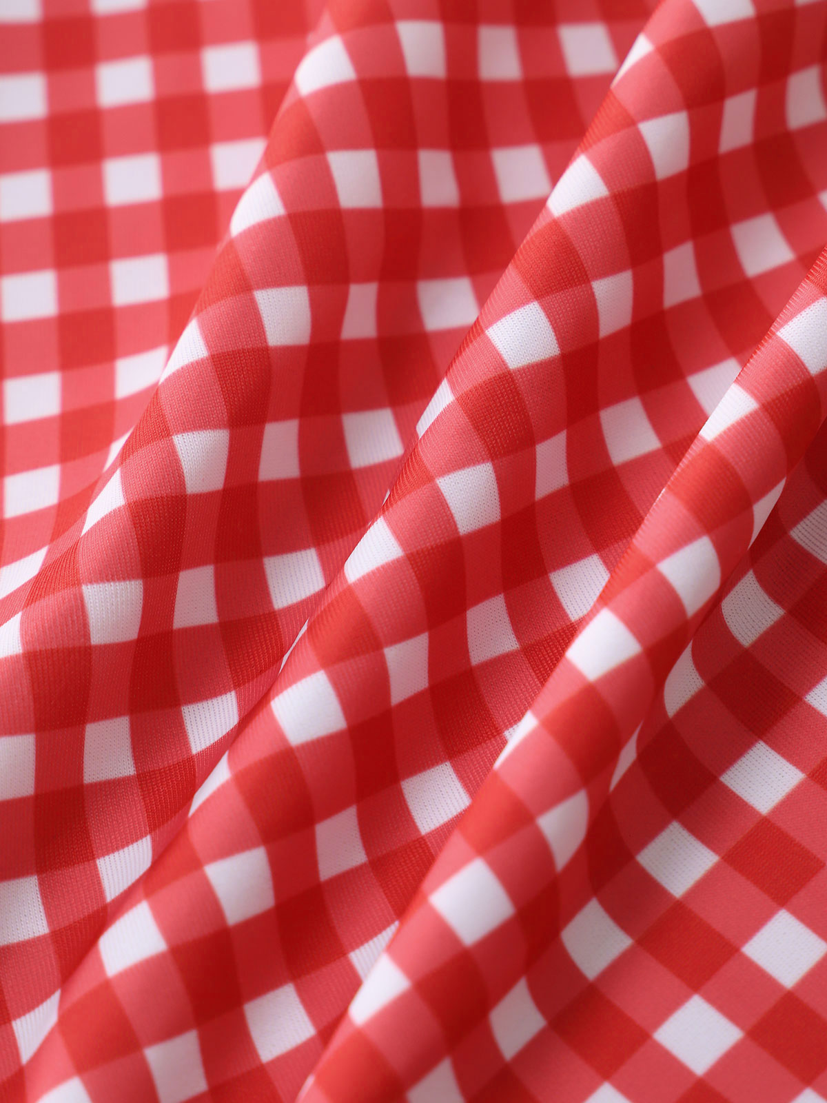 Red Gingham Plus Size Tankini Bottom