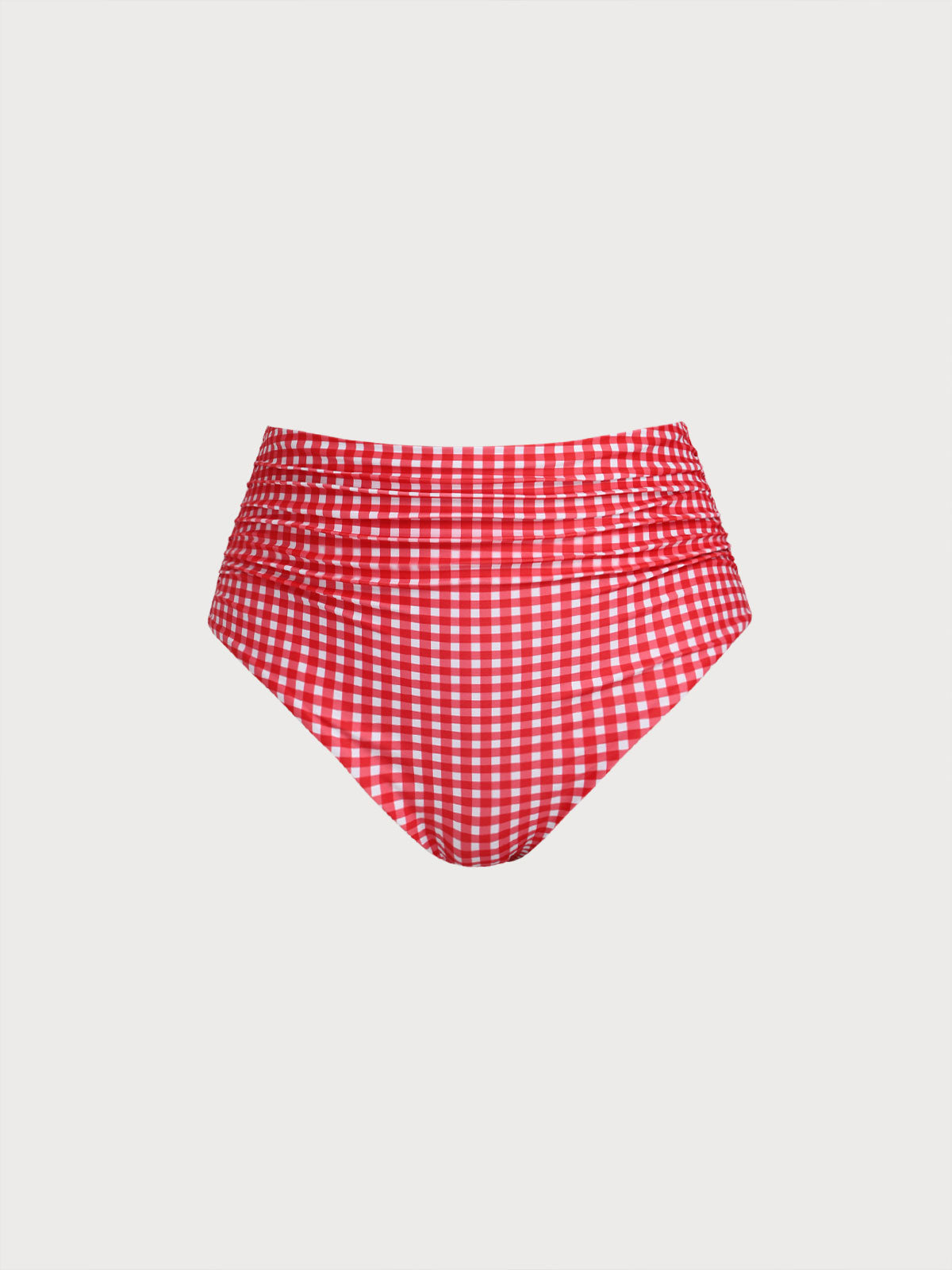 Red Gingham Plus Size Tankini Bottom