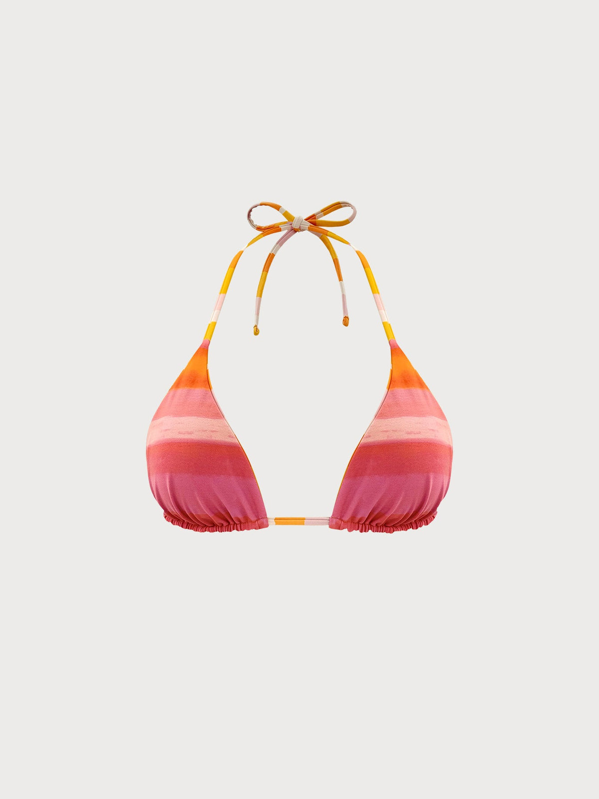 Orange Halter Reversible Triangle Bikini Top