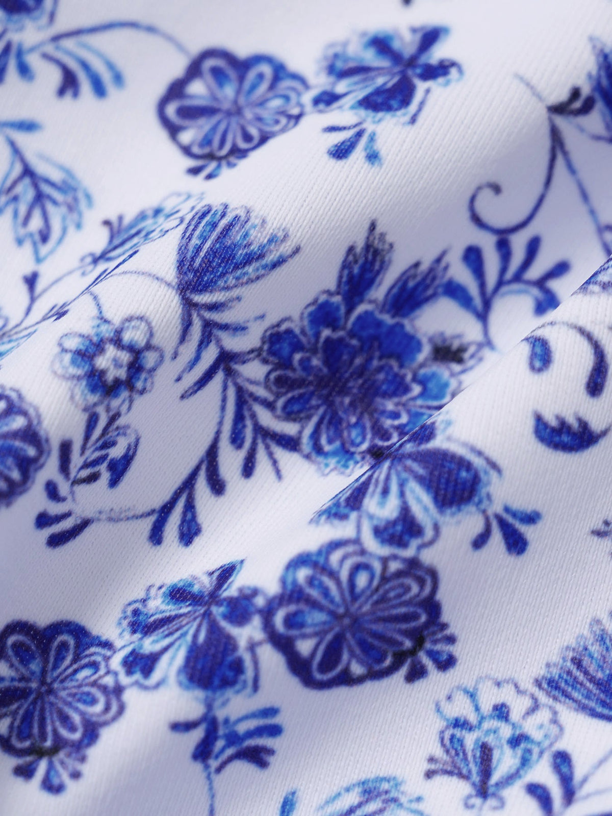 Blue Contrast Print Bikini Top