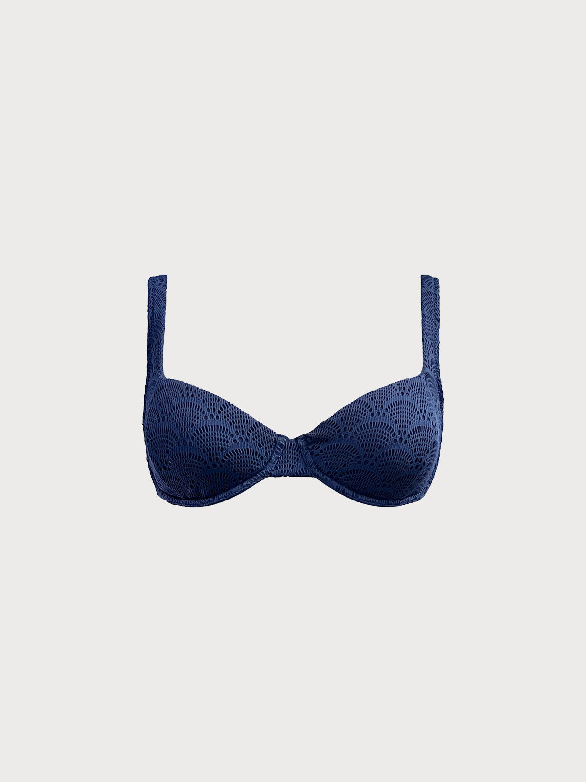 Blue Crochet Underwire Bikini Top