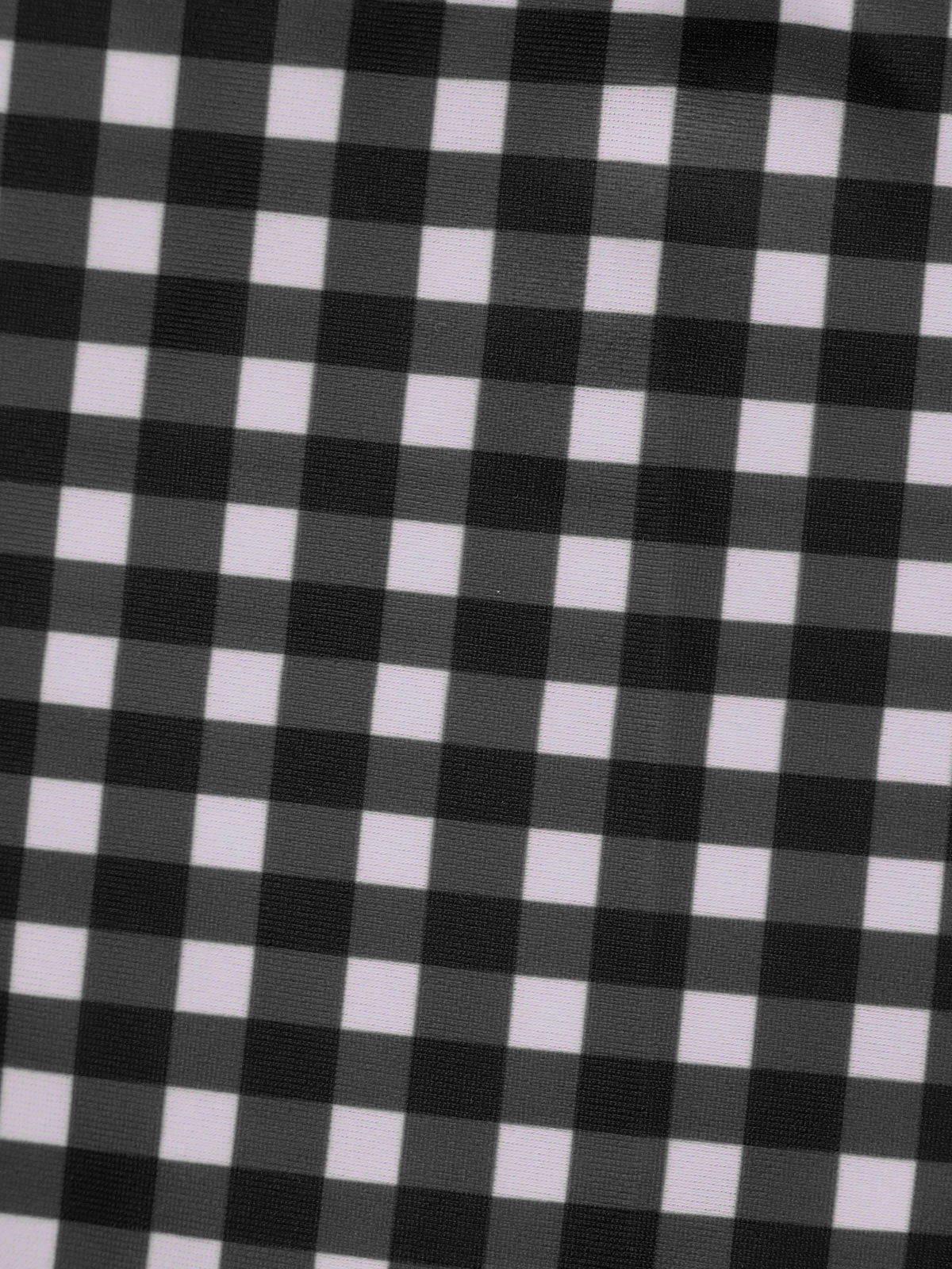 Black Gingham Plus Size Tankini Top