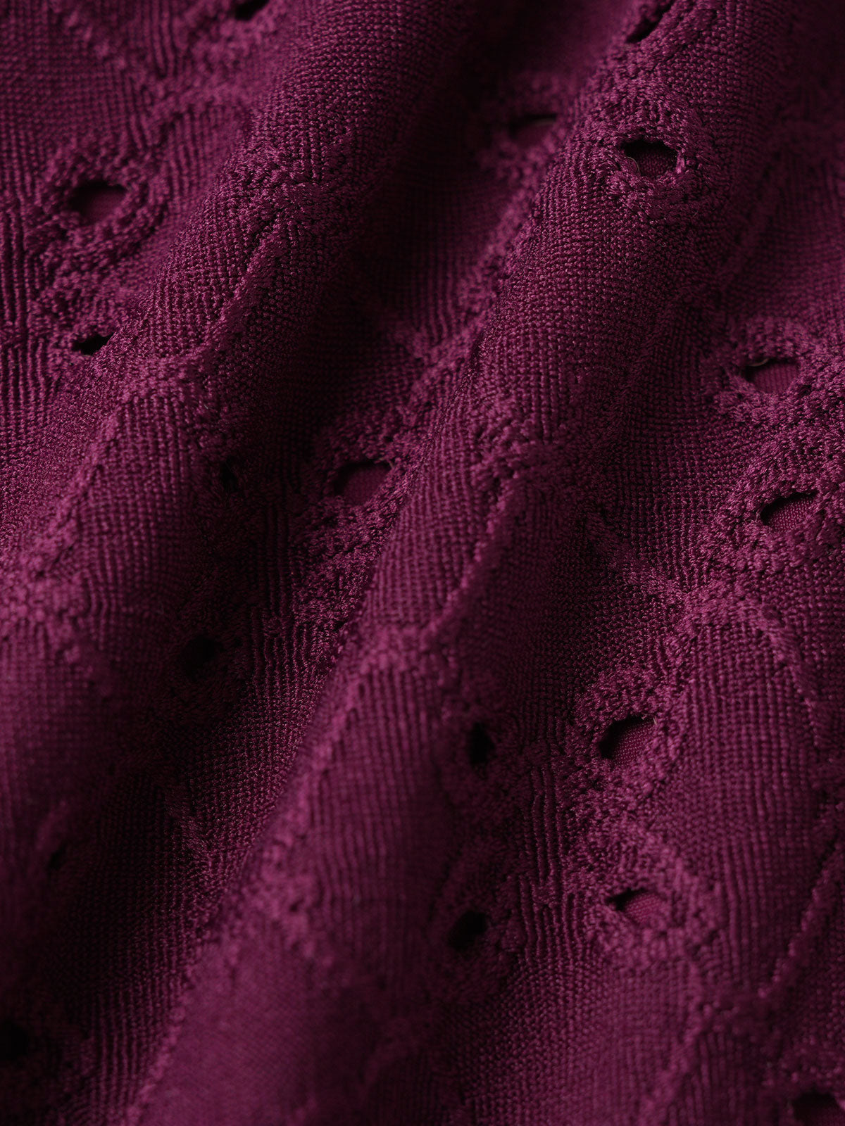 Burgundy Textured Ruched Bikini Bottom
