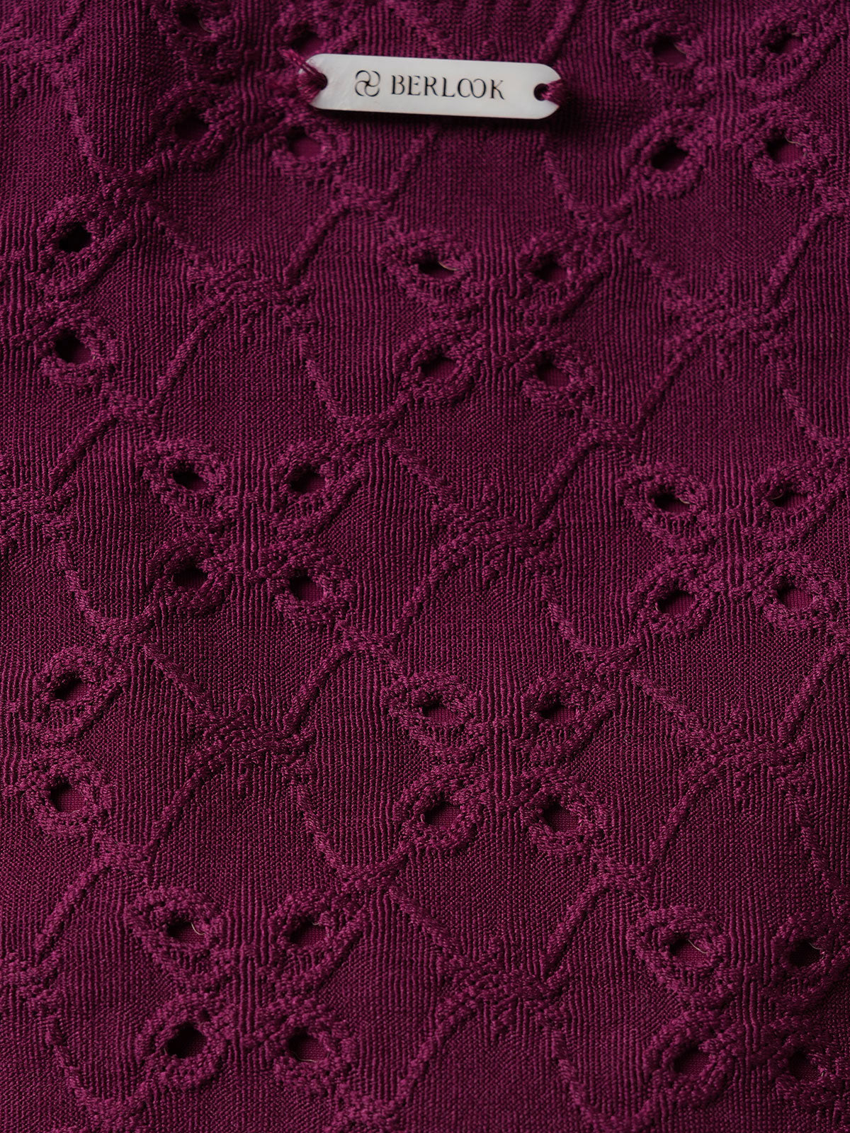 Burgundy Textured Ruched Bikini Bottom