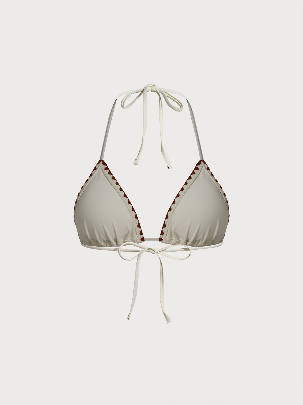 Off White Stitch Halter Bikini Top