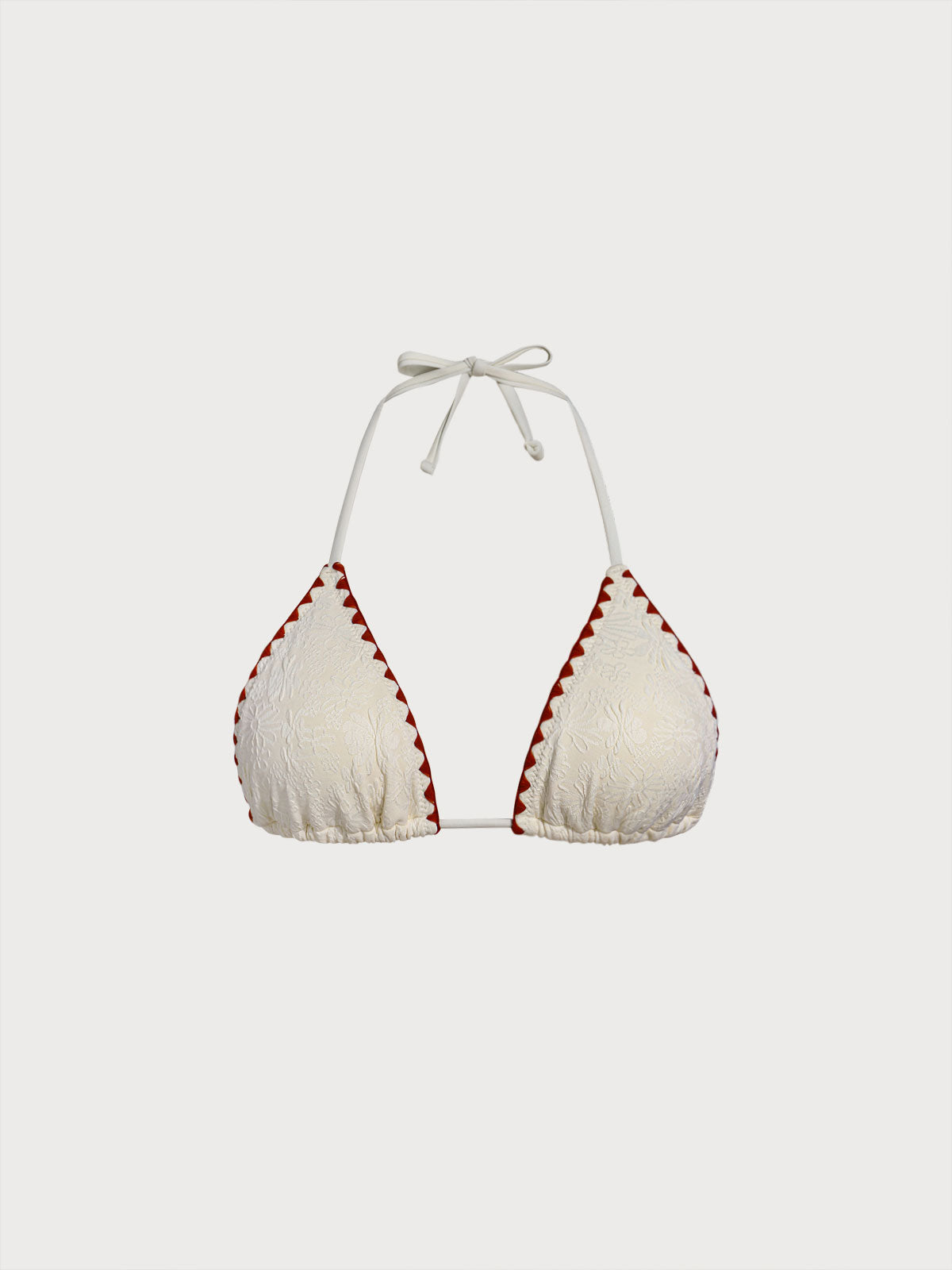 Off White Stitch Halter Bikini Top