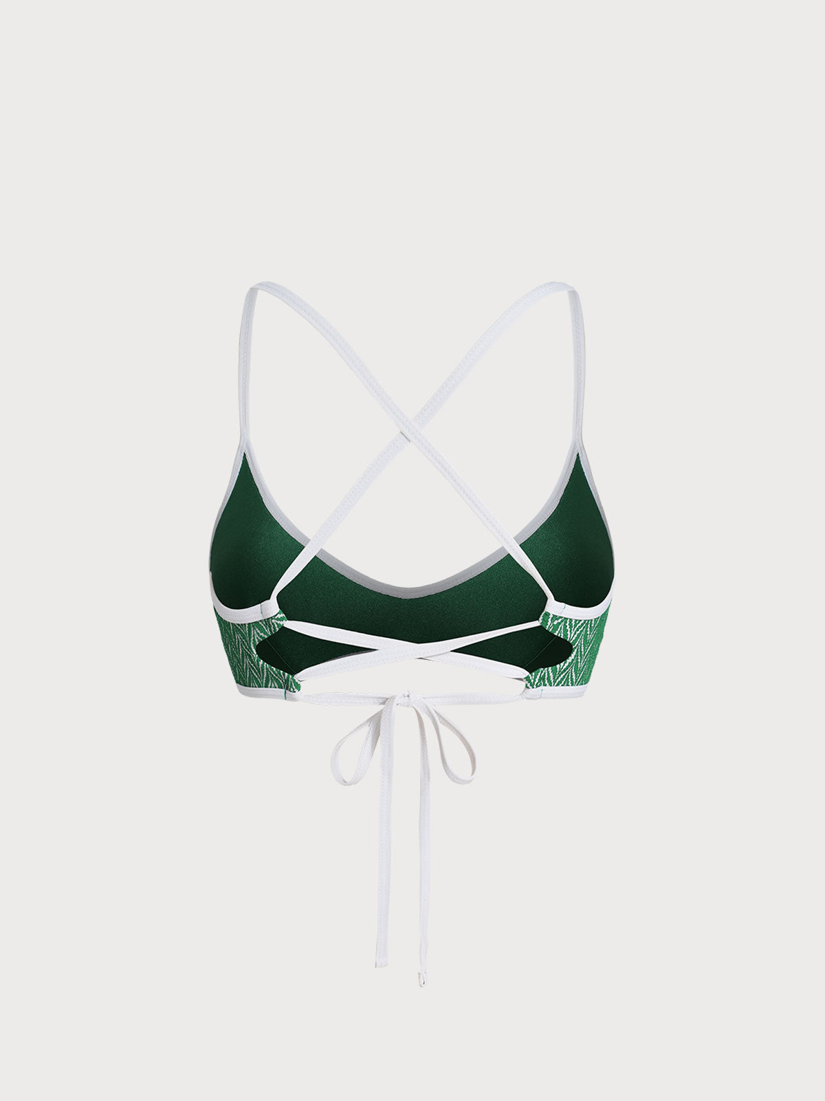 Green Geometric X Cross Surf Top