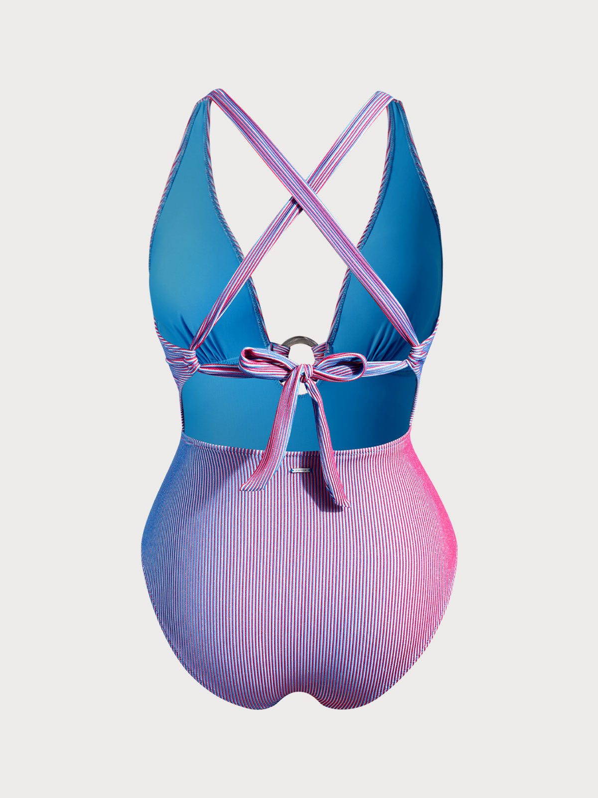 Multi O-Ring Plus Size One-Piece Swimsuit