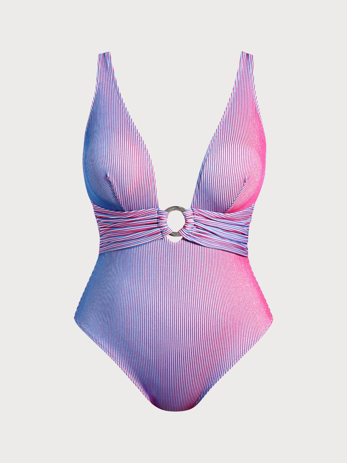 Multi O-Ring Plus Size One-Piece Swimsuit