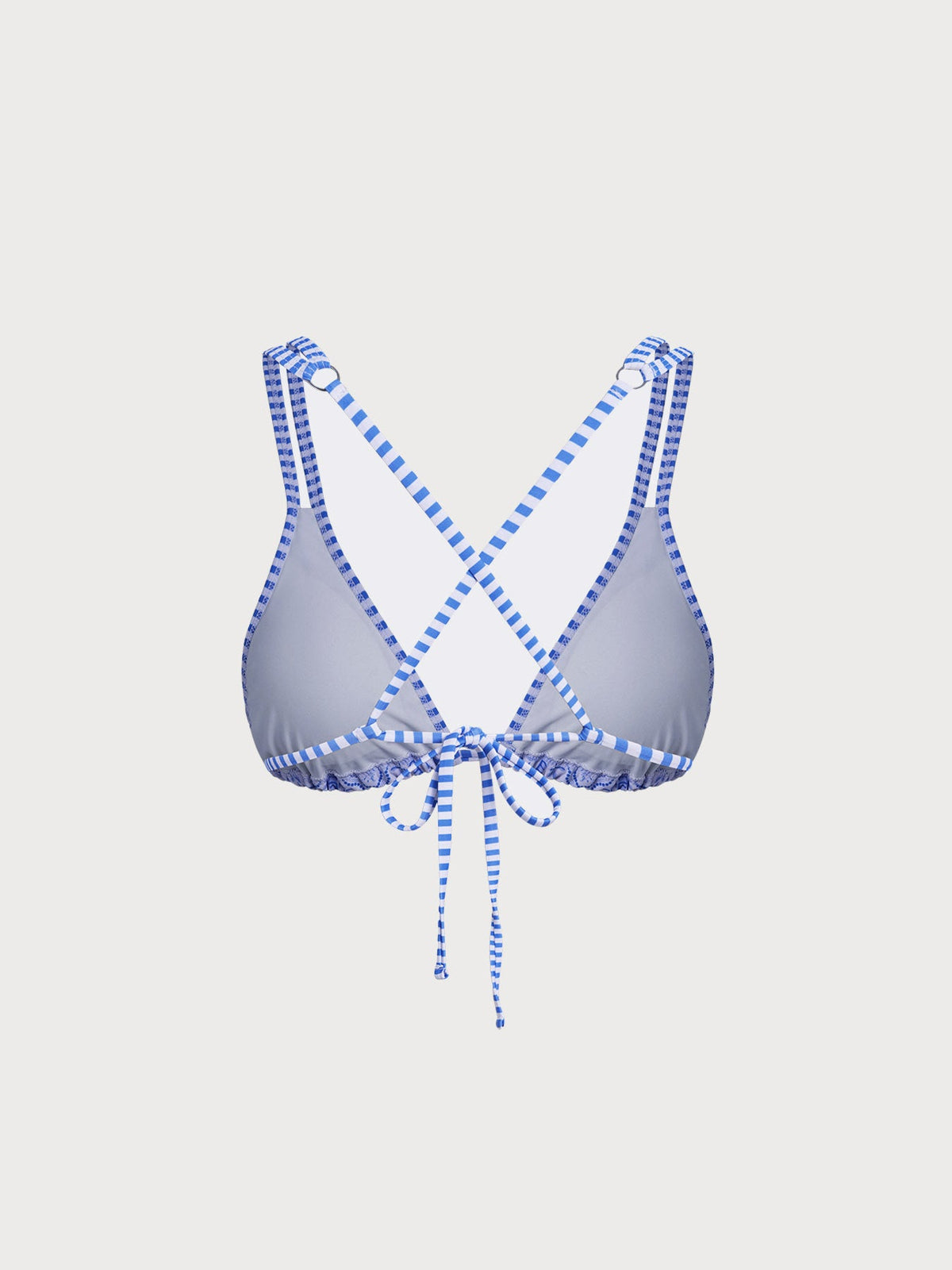 Blue Print Strappy Bikini Top