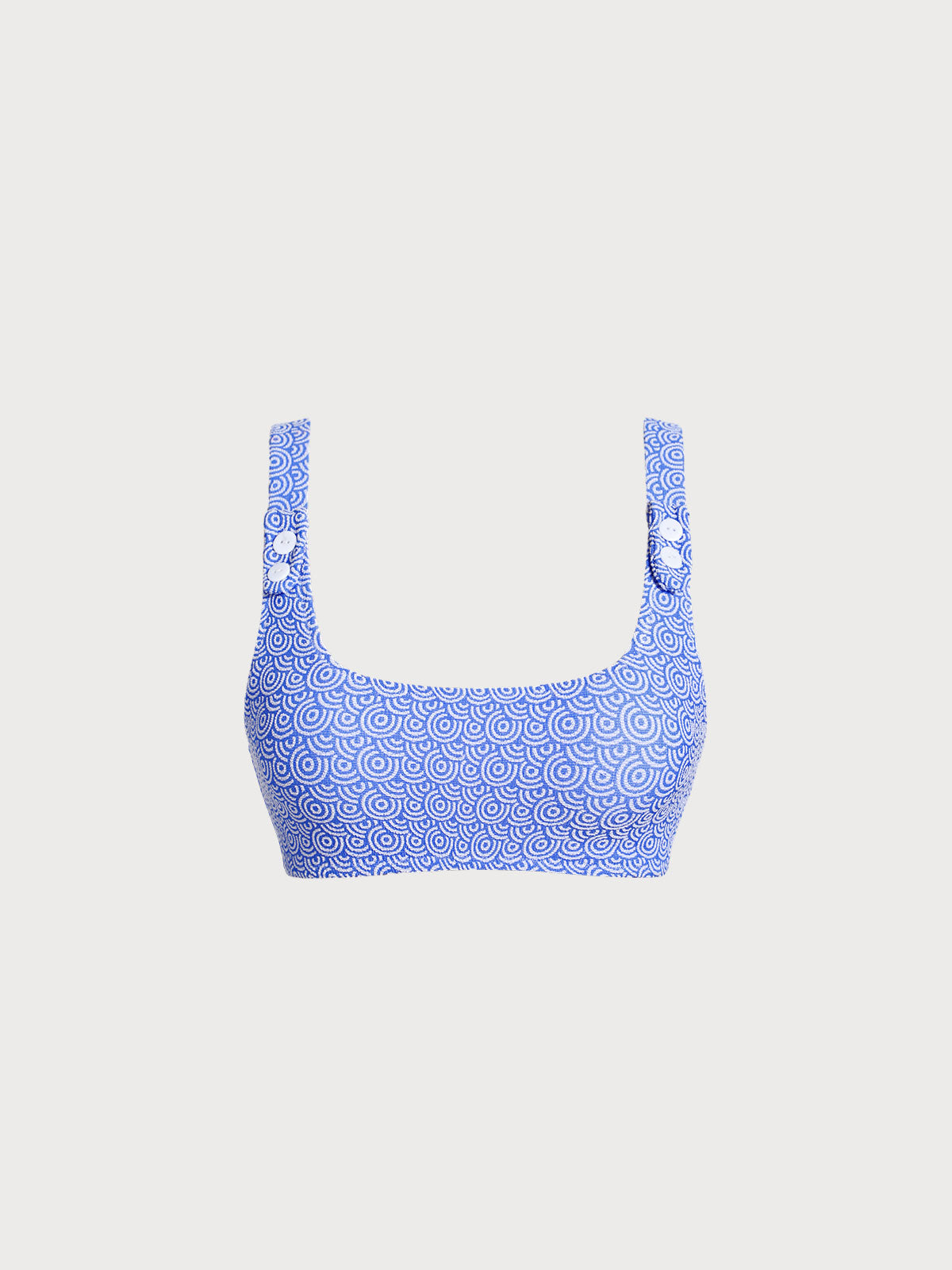 Blue Jacquard Cutout Surf Bra