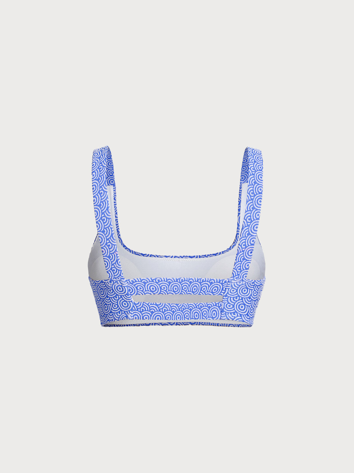 Blue Jacquard Cutout Surf Bra