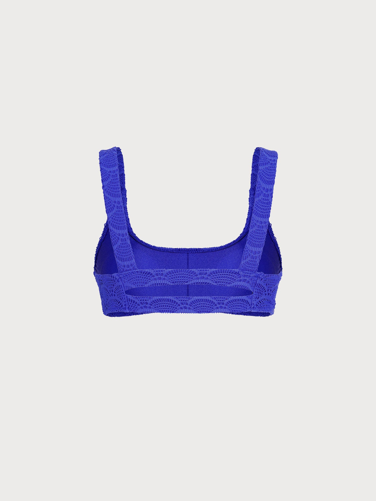 Royal Blue Crochet Button Strap Surf Top