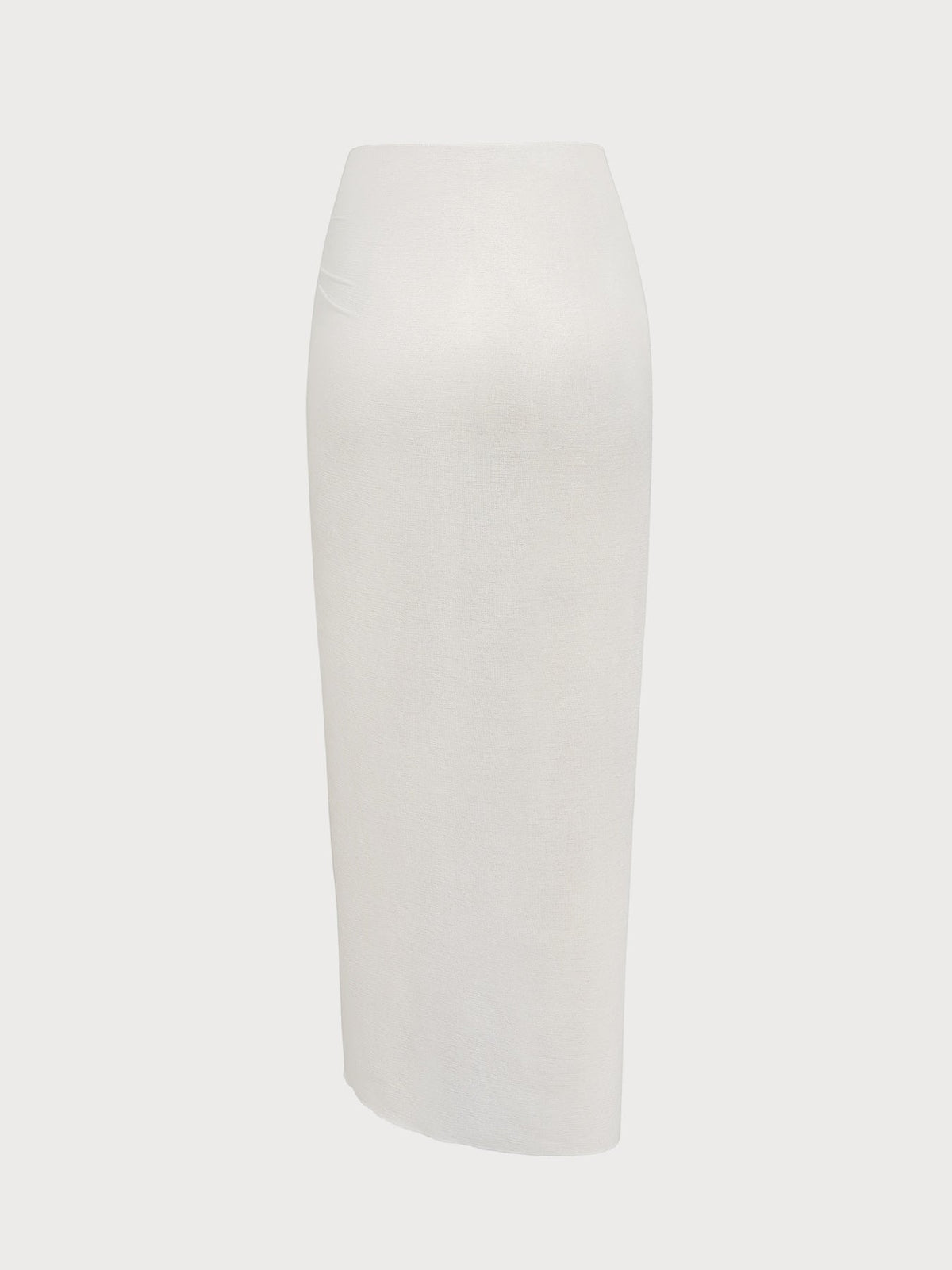 White Wrap Cover-Up Maxi Skirt
