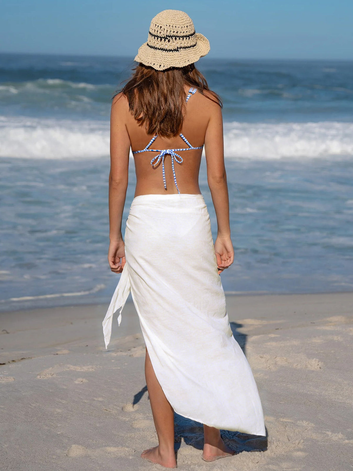 White Wrap Cover-Up Maxi Skirt
