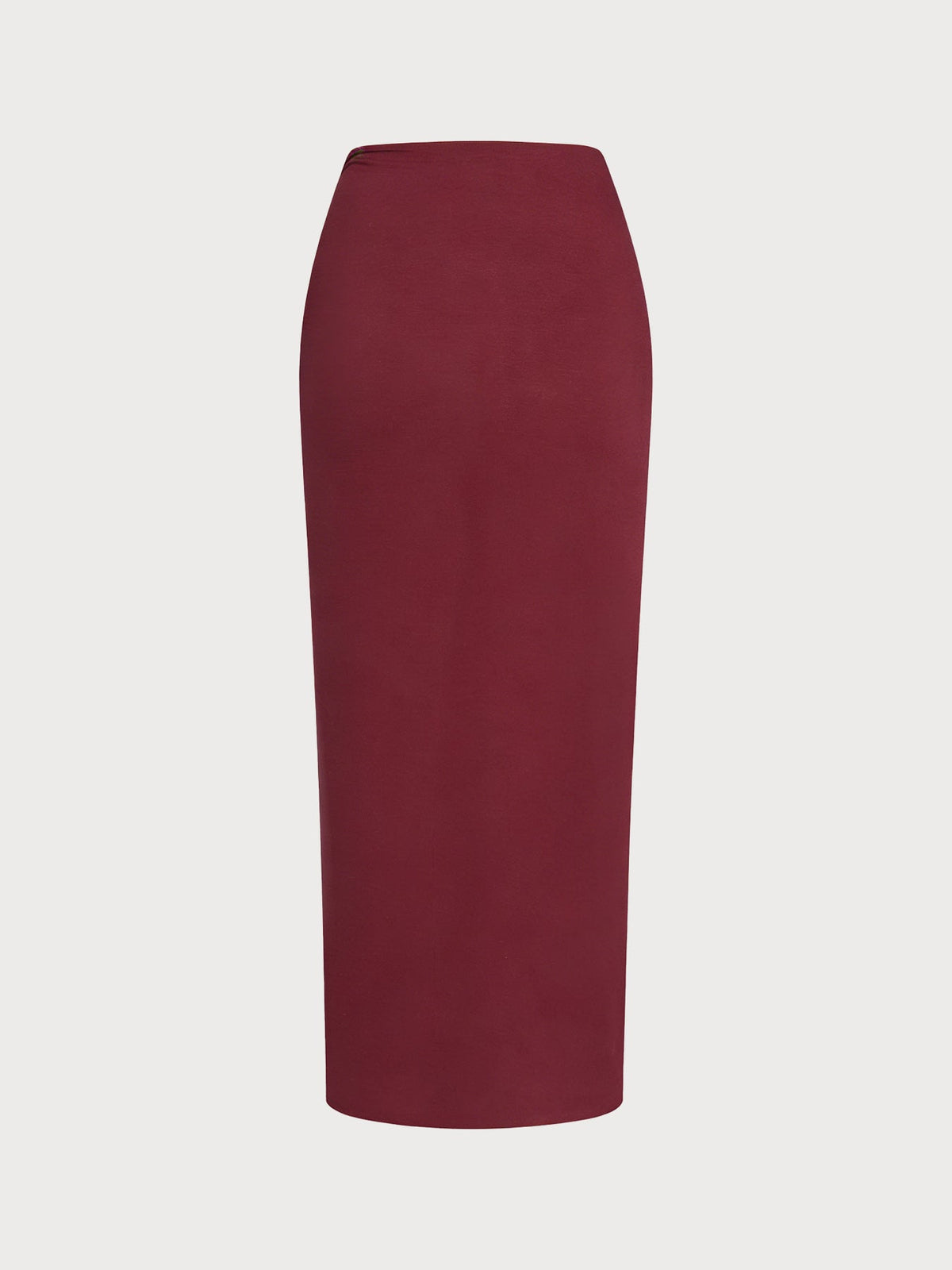 Wine Red Wrap Cover-Up Maxi Skirt