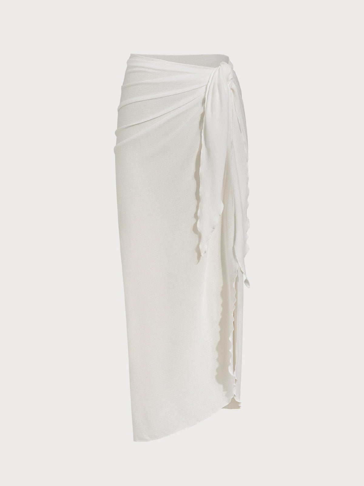 White Wrap Cover-Up Maxi Skirt