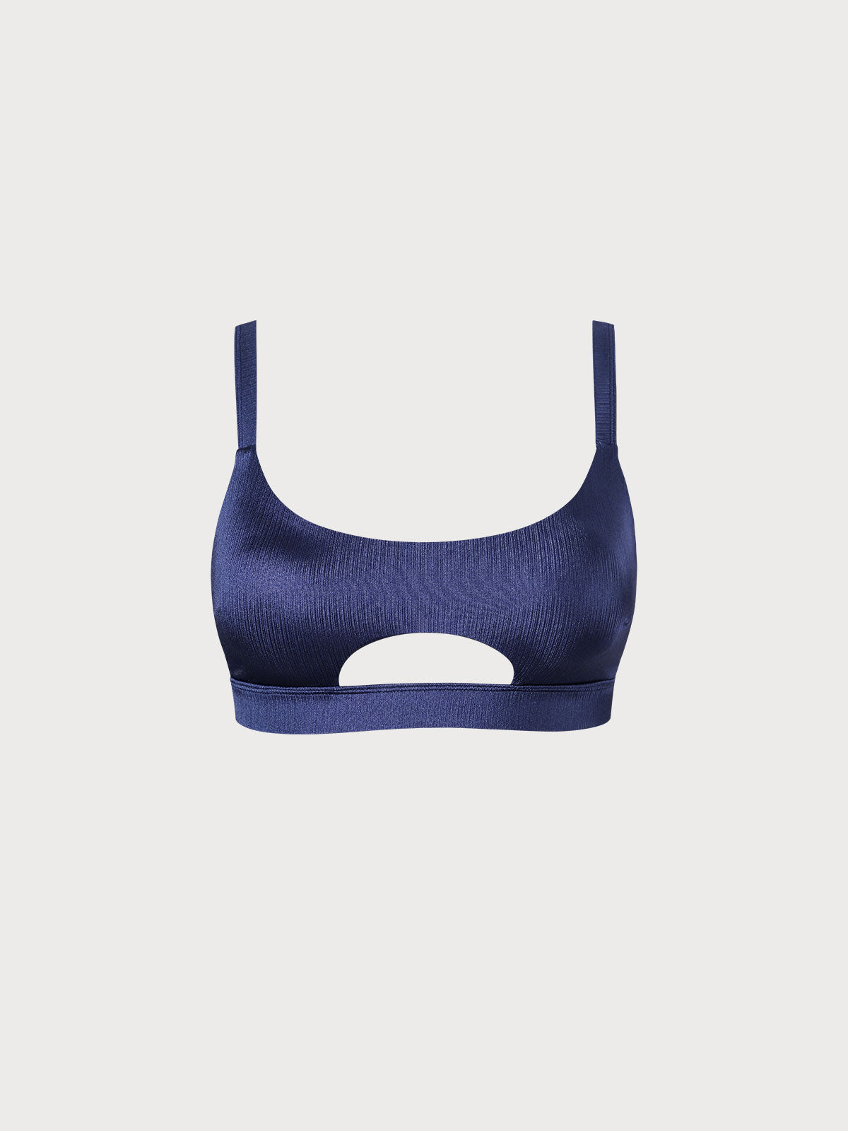 Navy Cut Out Plus Size Bikini Top