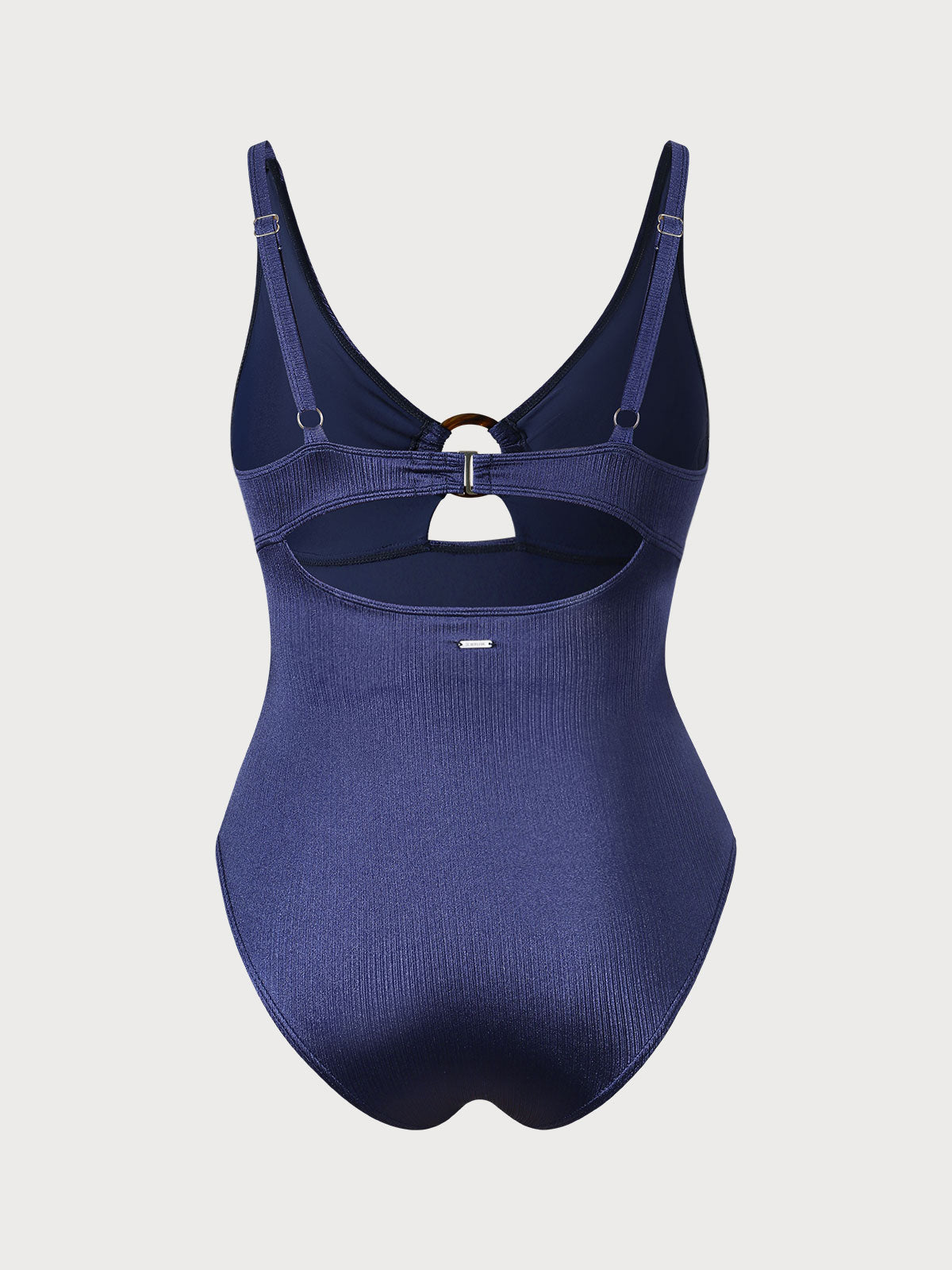 Navy O-Ring Plus Size One-Piece Swimsuit