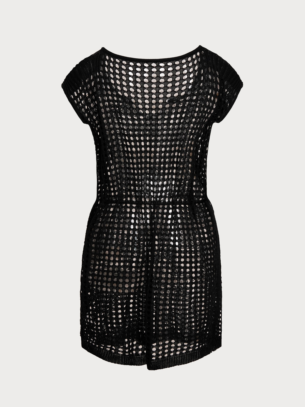 Black V Notch Plus Size Cover Up