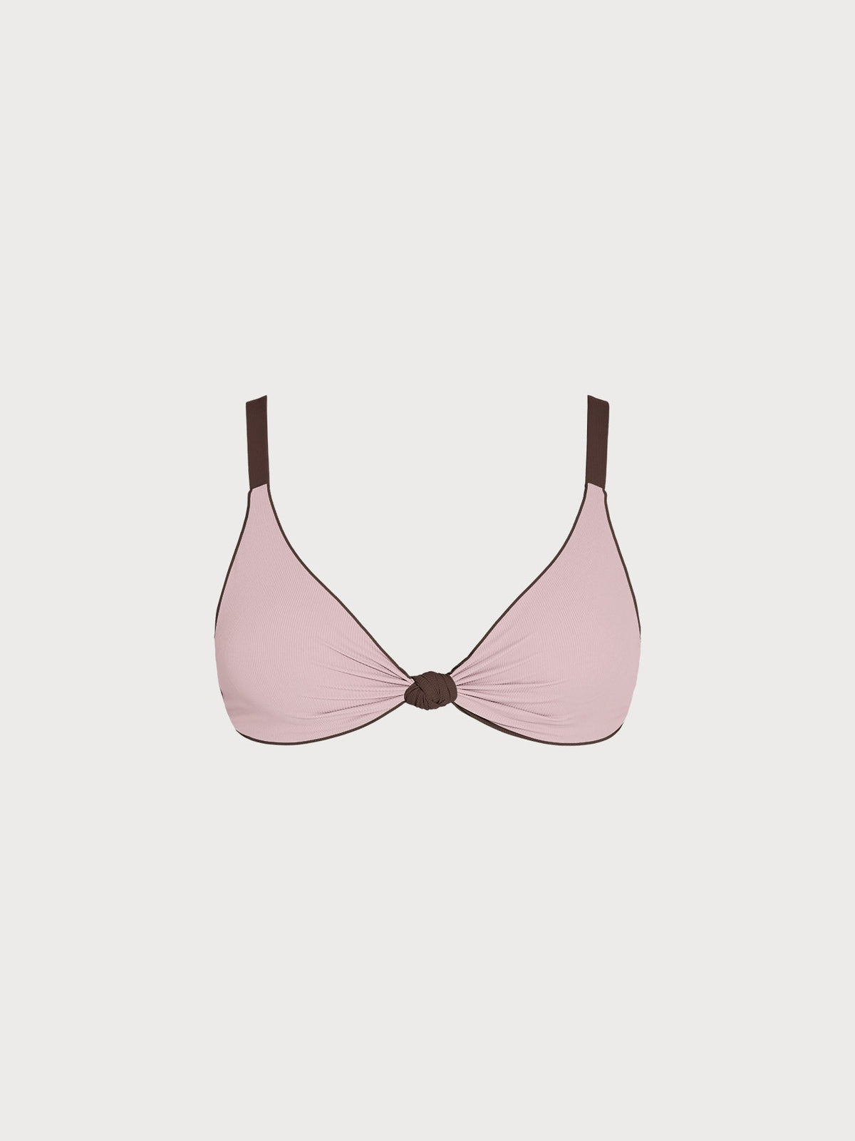 Dark Coffee Reversible X Cross Plus Size Bikini Top