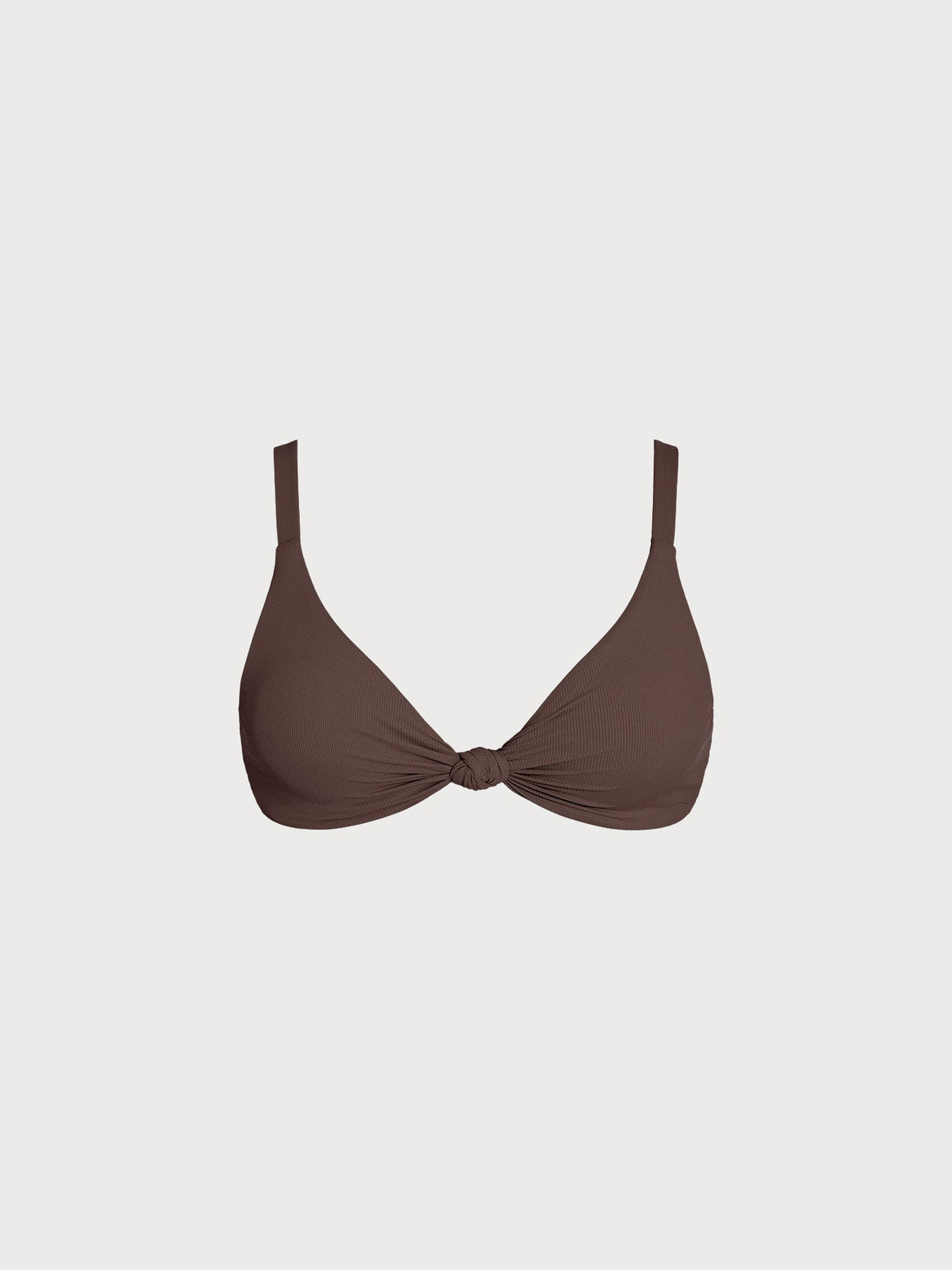 Dark Coffee Reversible X Cross Plus Size Bikini Top