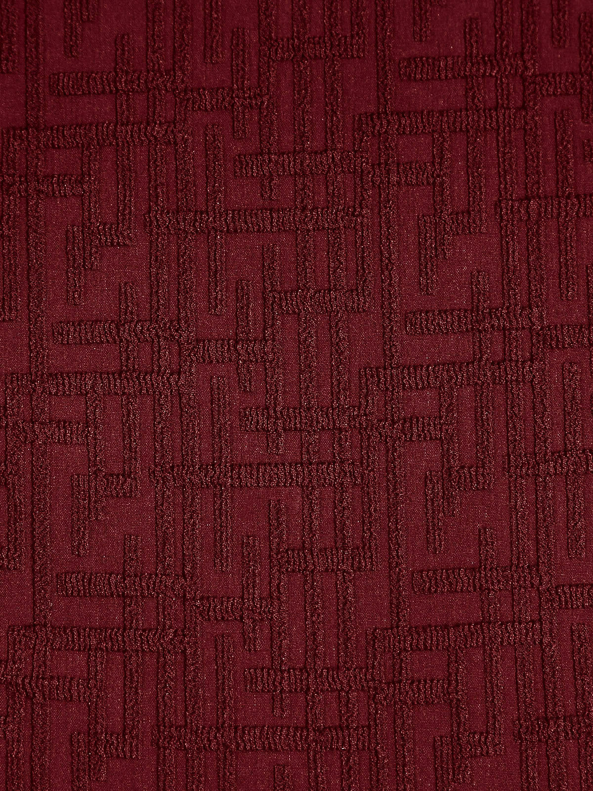 Wine Red Textured High Cut Bikini Bottom