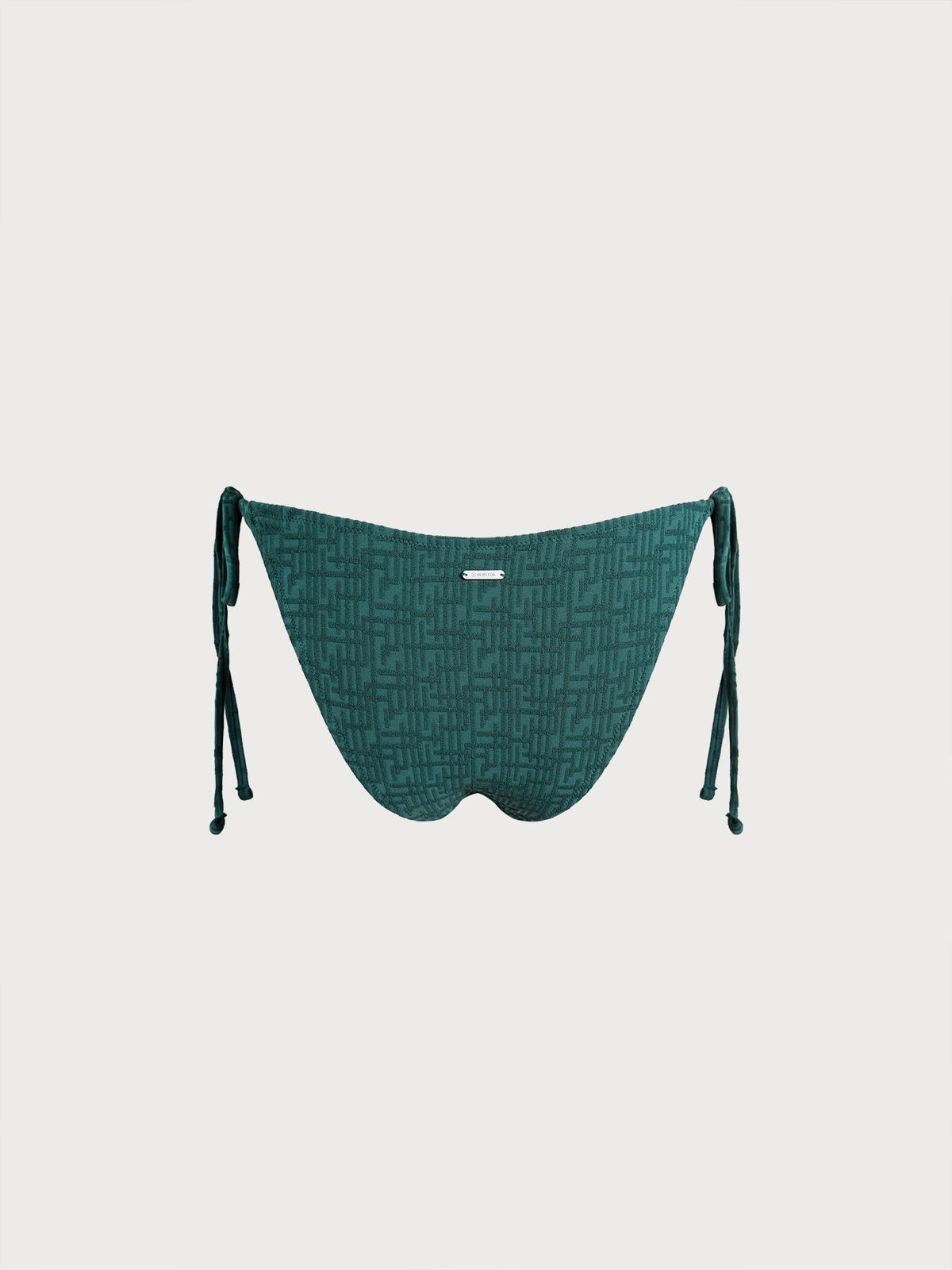 Green Monogram Tie Bikini Bottom