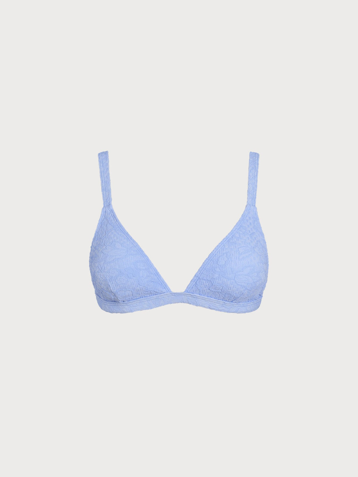 Light Blue Textured Underwire Bikini Top
