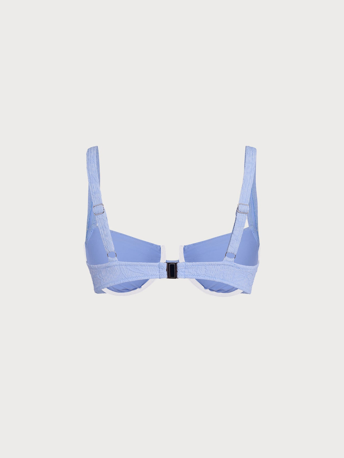 Coastal Light Blue Textured Underwire Bikini Top