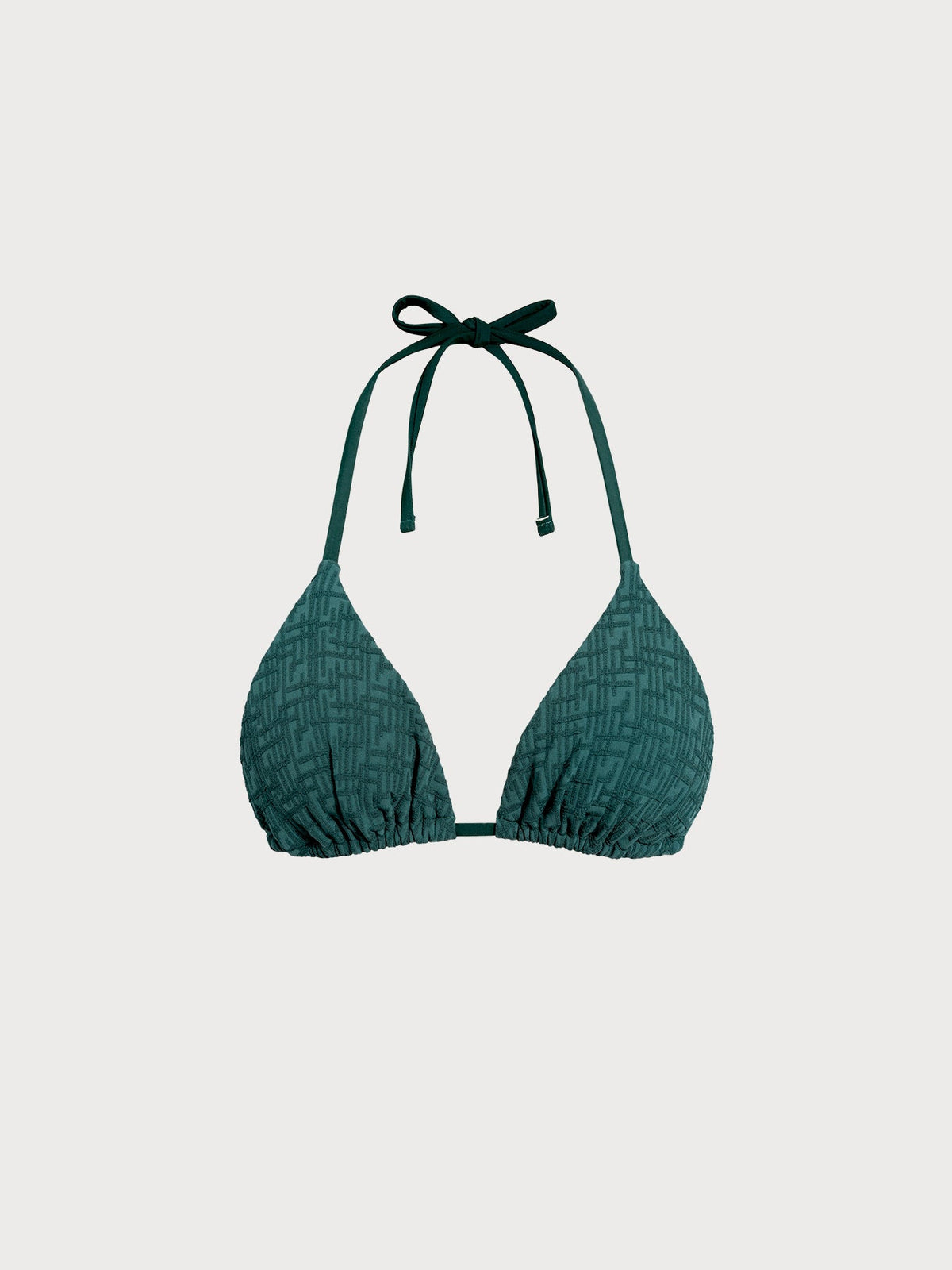 Green Monogram Halter Bikini Top