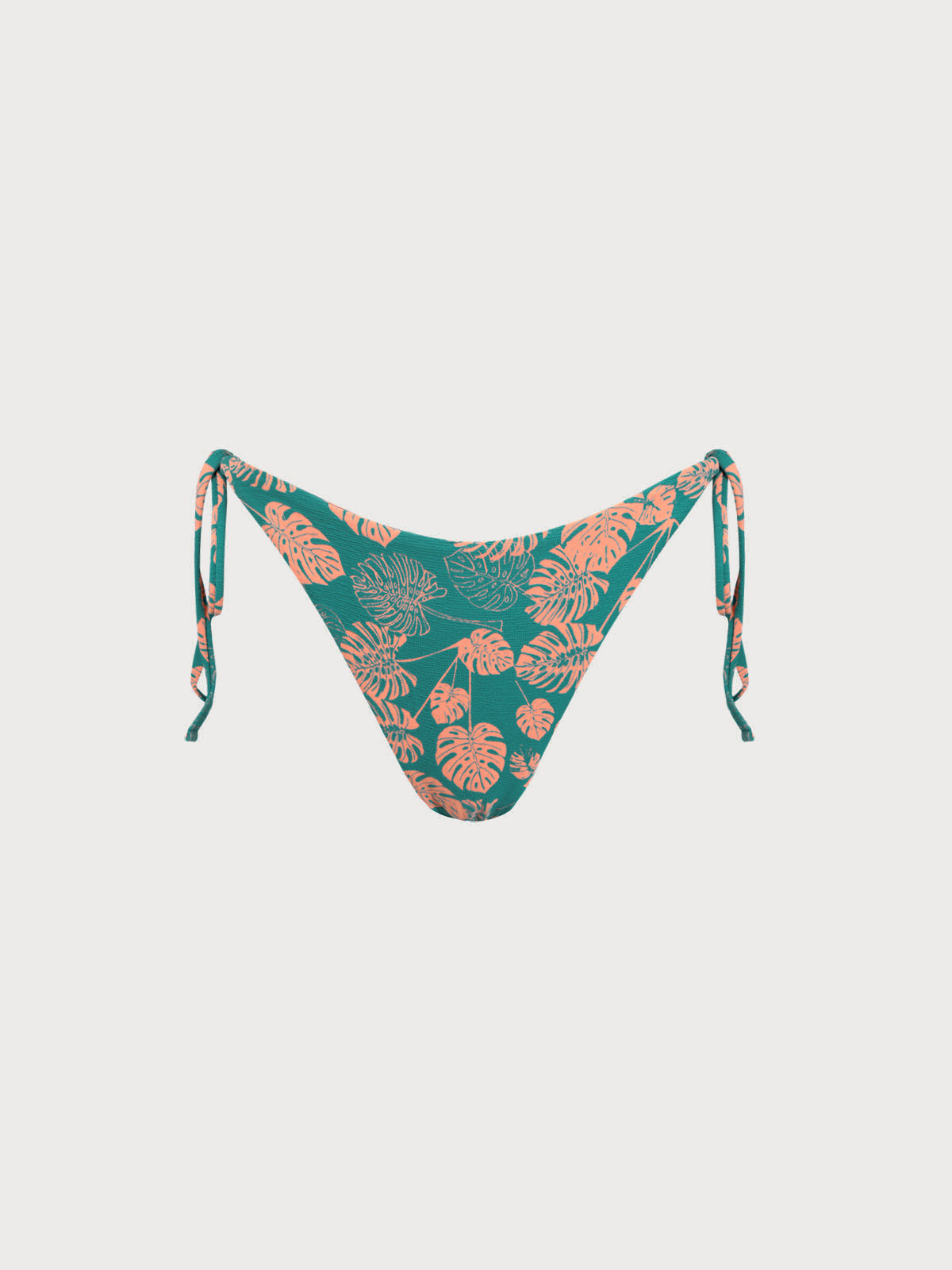Green Floral Reversible Tie Bikini Bottom