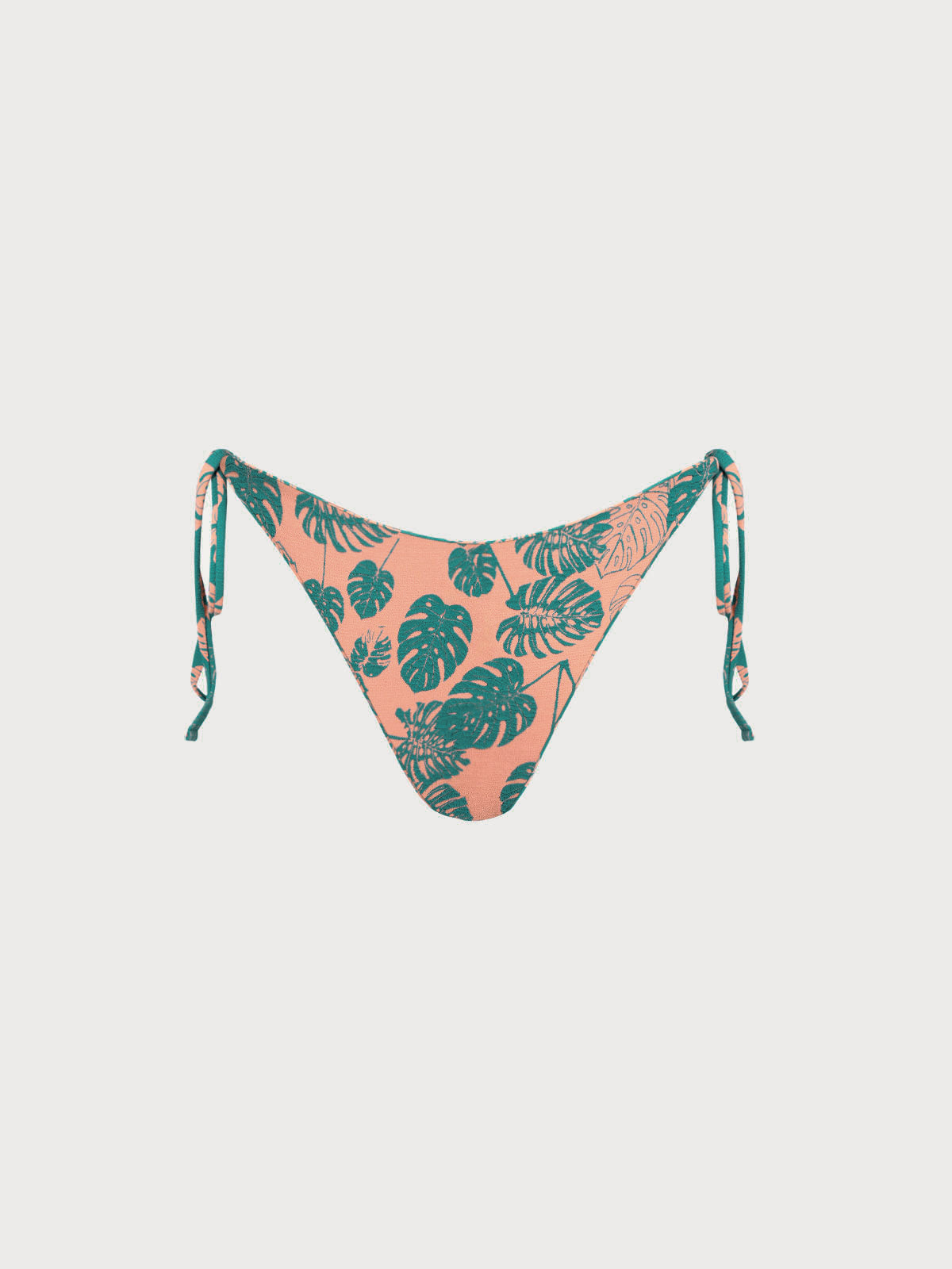 Green Floral Reversible Tie Bikini Bottom
