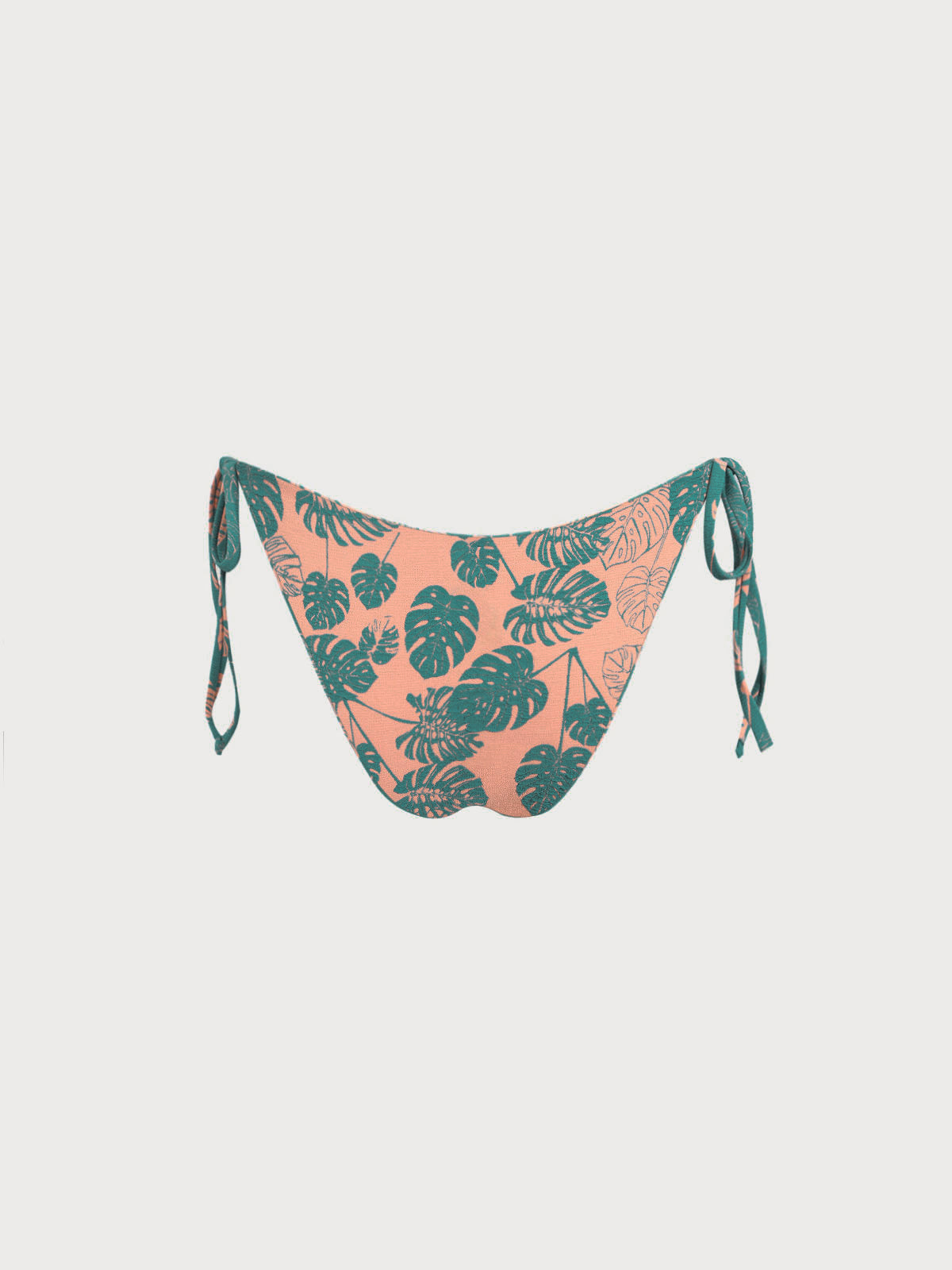 Green Floral Reversible Tie Bikini Bottom