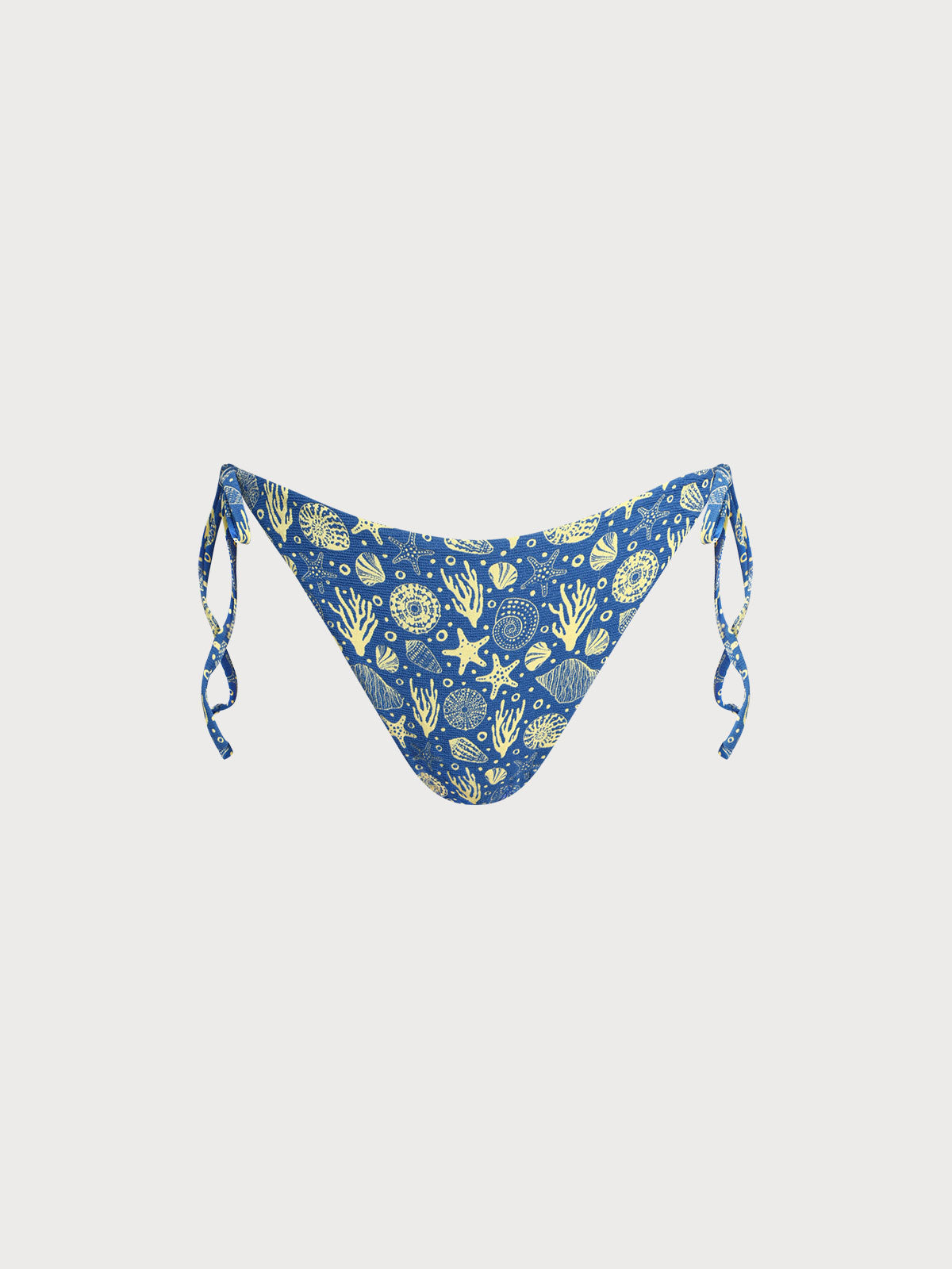 Blue Reversible Print Tie Bikini Bottom