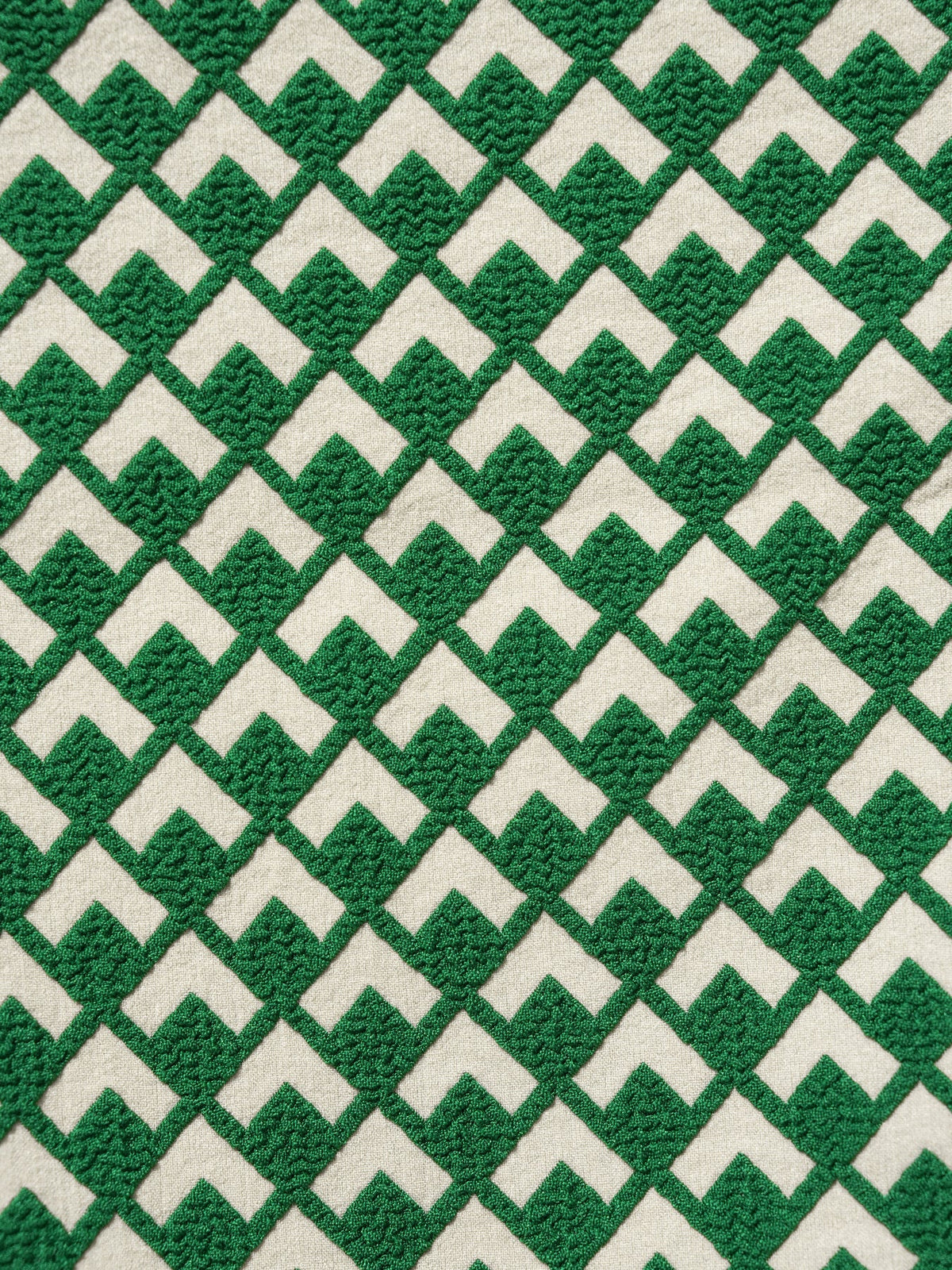 Green Geometric Cutout Textured Bikini Bottom