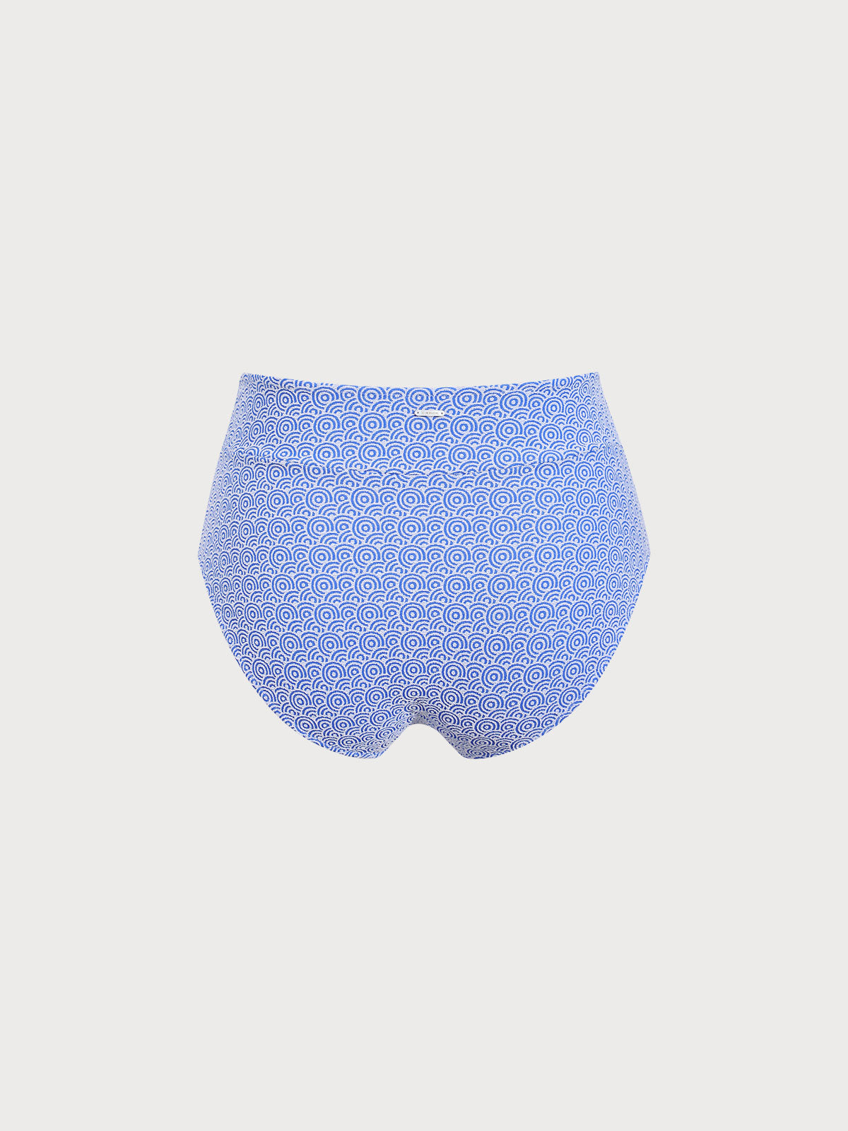 Blue Jacquard V Cut Plus Size Bikini Bottom