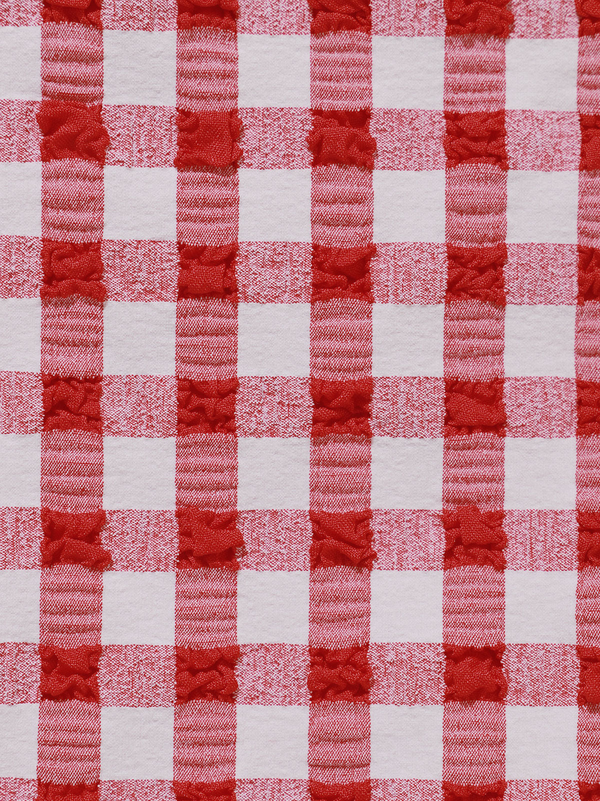 Red Gingham Strappy Bikini Top