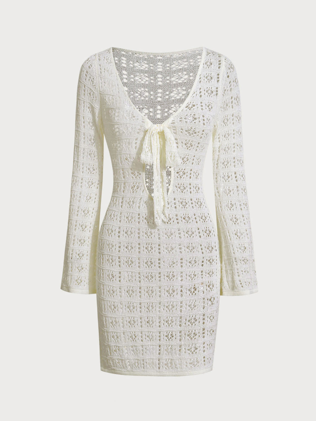 White V Neck Cover-up