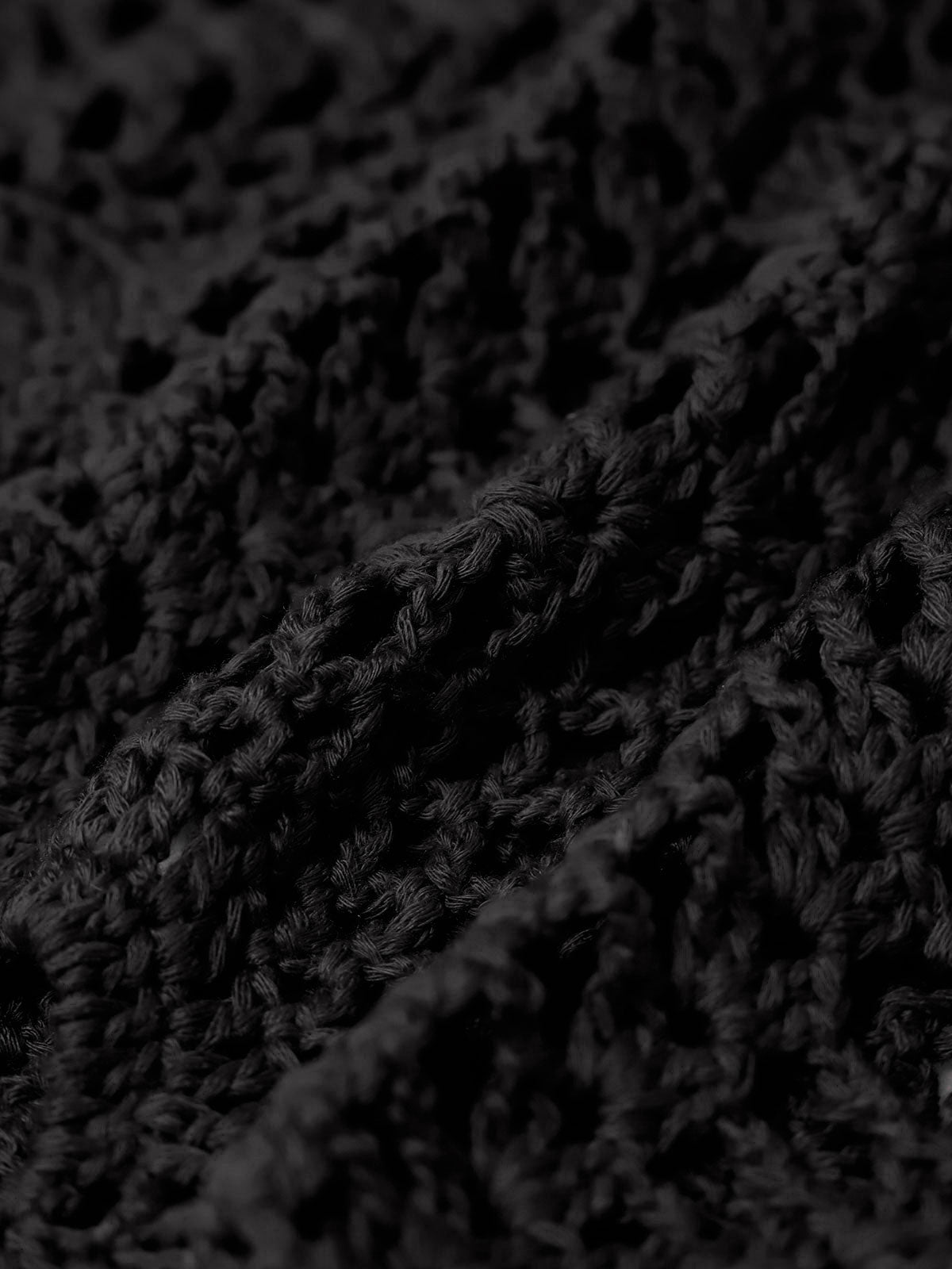Black Crochet Cover-Up Skirt