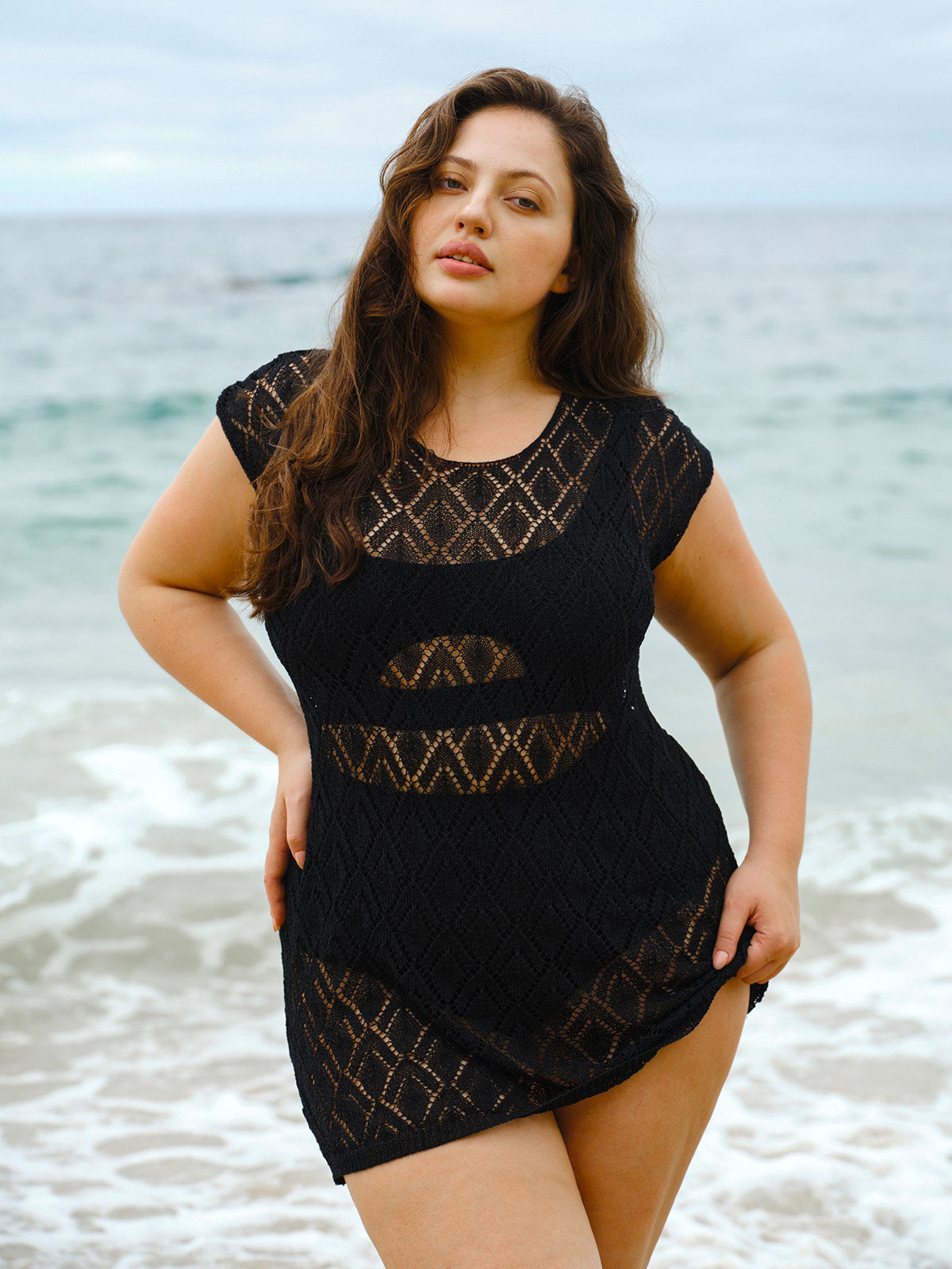 Black Plus Size Cover Up